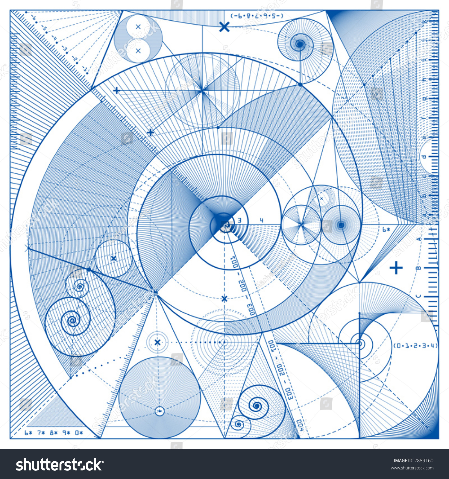 Vector Illustration Of Technical Draft Background