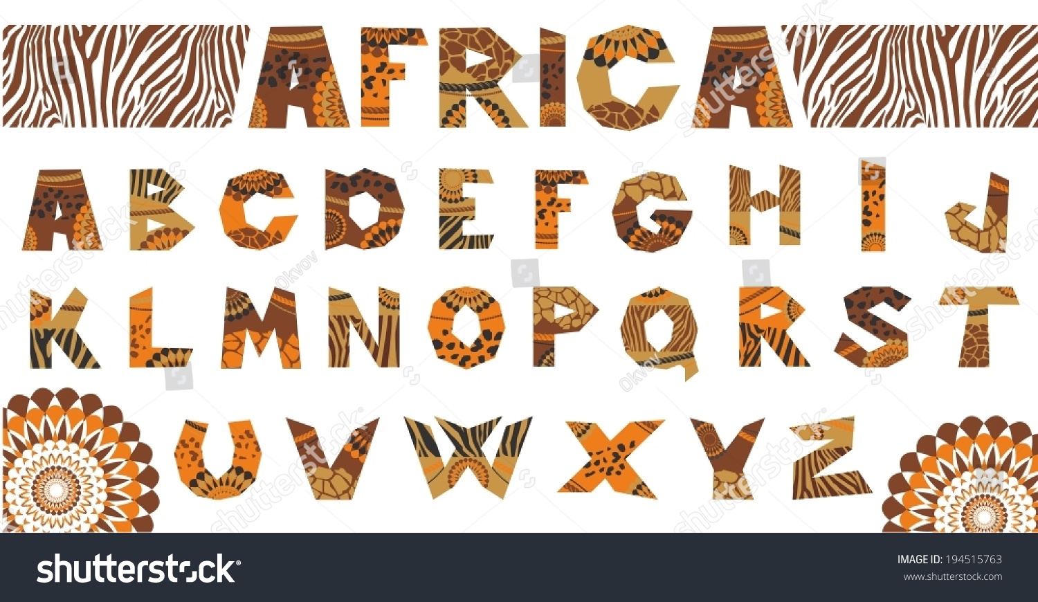 Vector Illustration Of The African Alphabet - 194515763 : Shutterstock