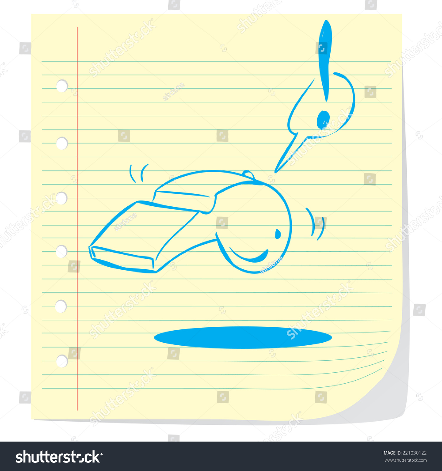 Vector Illustration Of Whistle In Doodle Style - 221030122 : Shutterstock