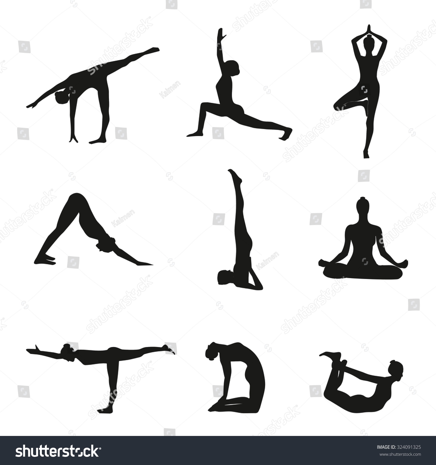 yoga poses drawings clip art - photo #30