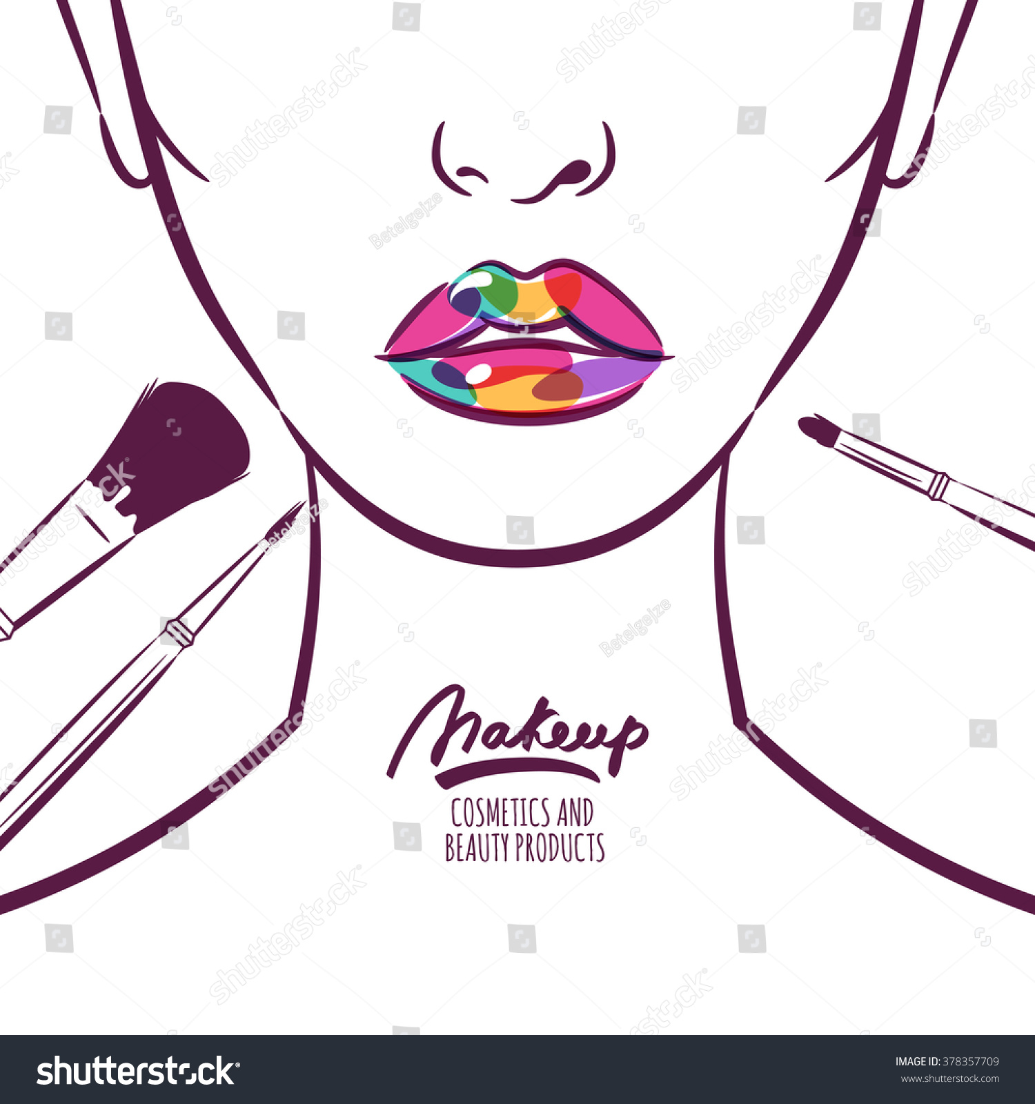 clipart makeup brushes - photo #39
