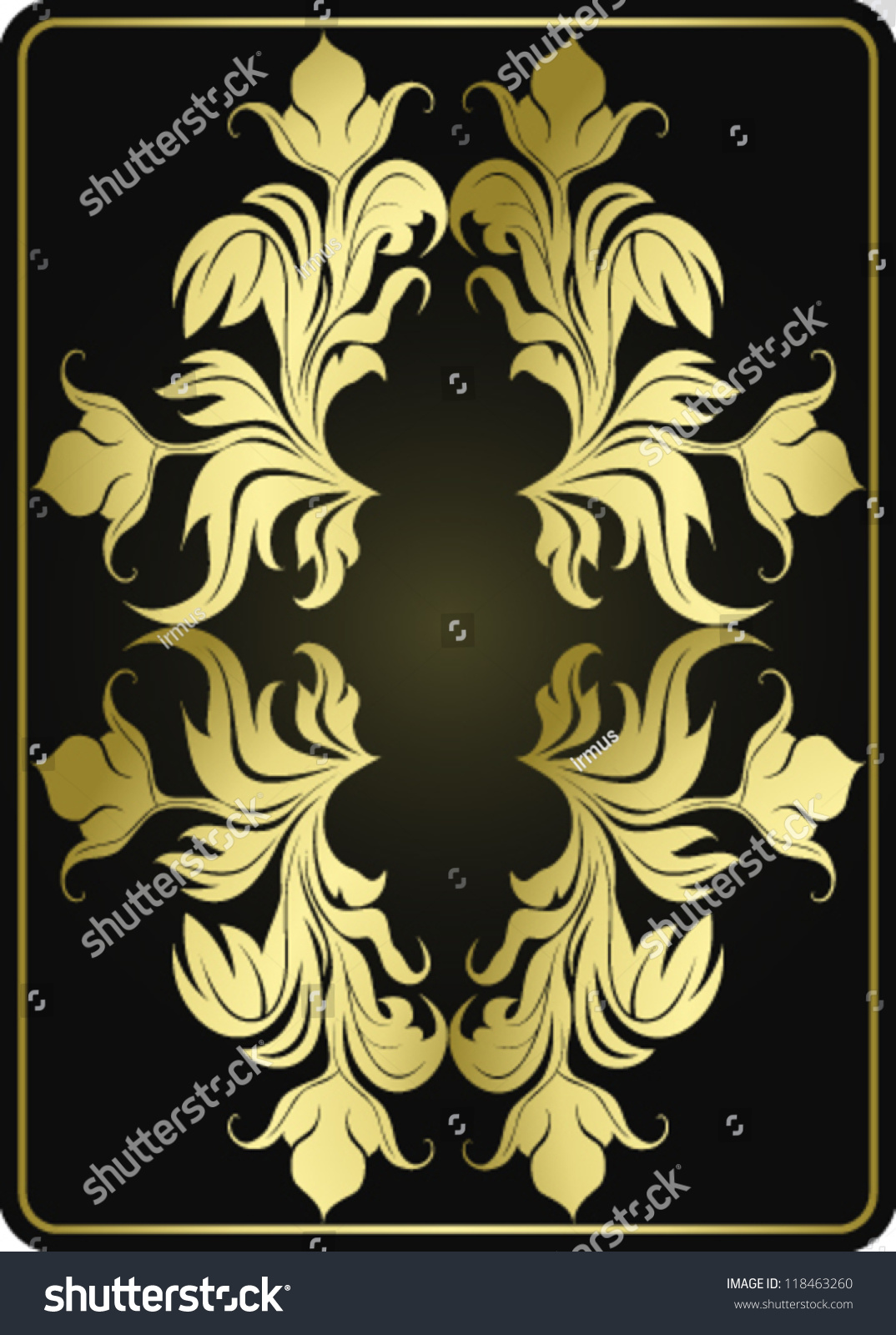 Vector Illustration. Poker Card Back Design 118463260 Shutterstock