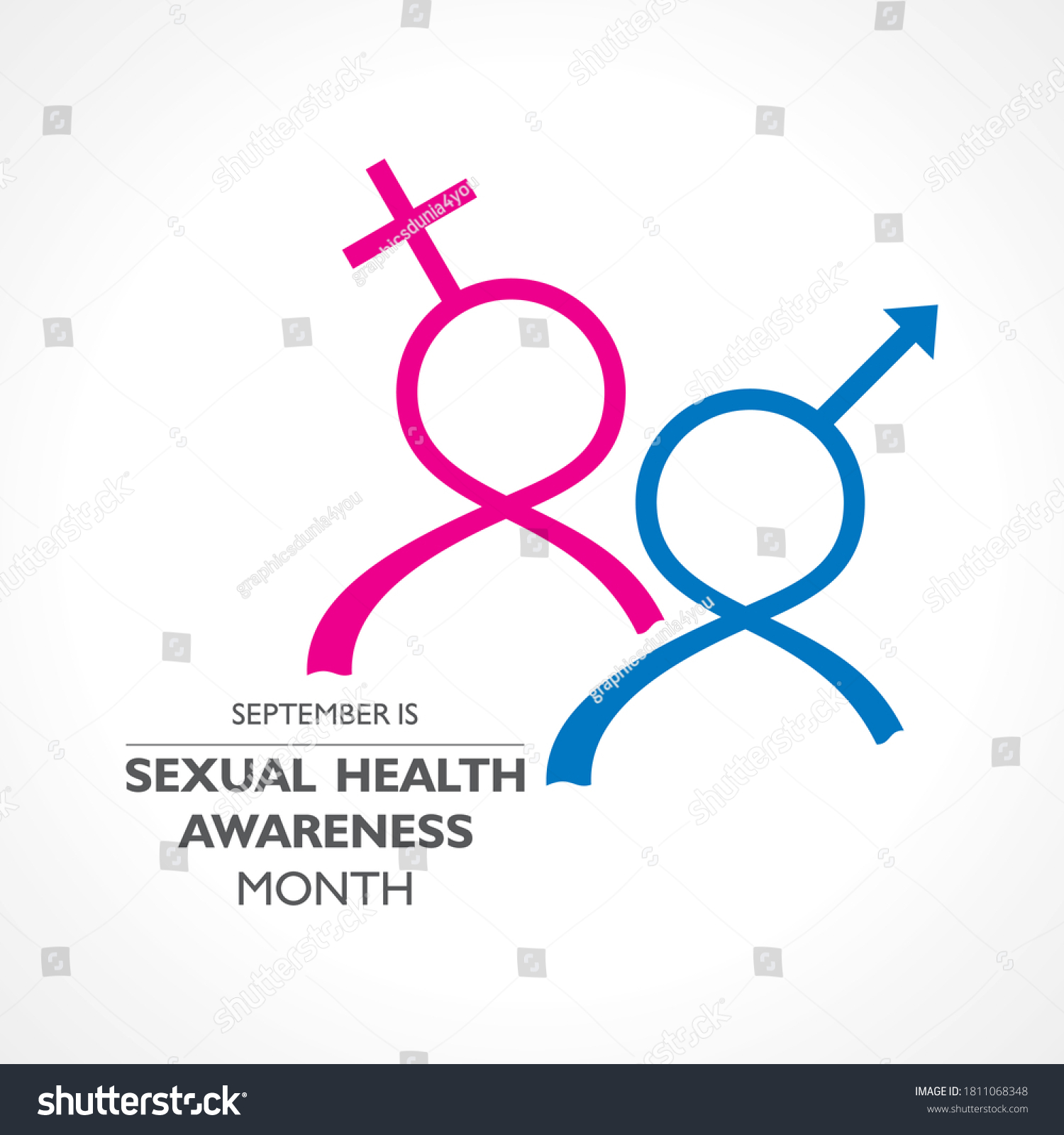 Vector Illustration Sexual Health Awareness Month Stock Vector Royalty