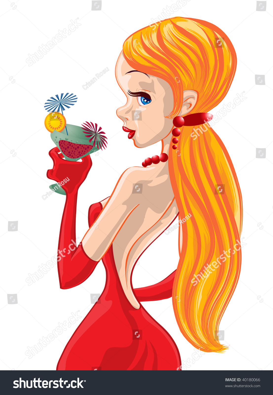 Vector Illustration Sexy Girl Cartoon Concept White Background 40180066 Shutterstock 