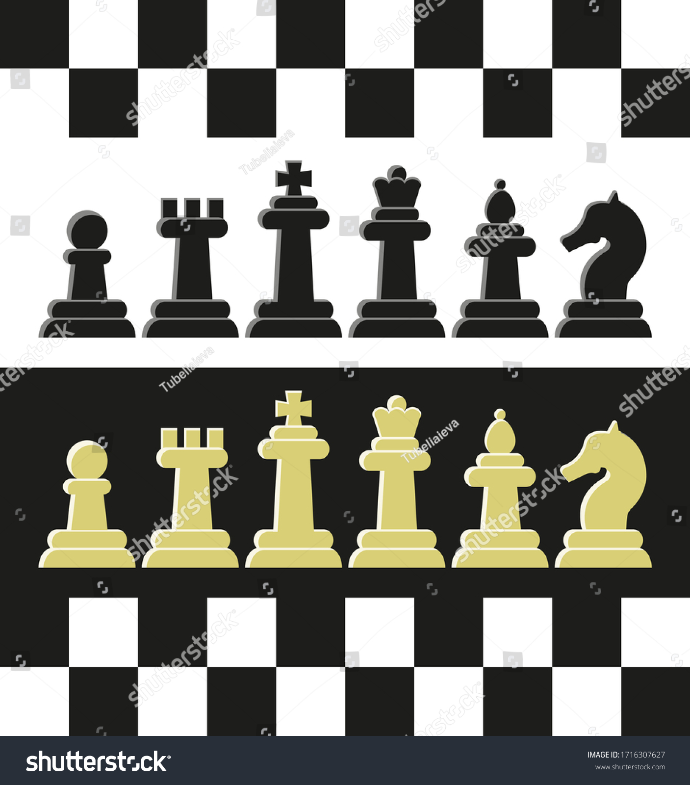 Vector Illustration Chess Icon Set White 库存矢量图免版税1716307627