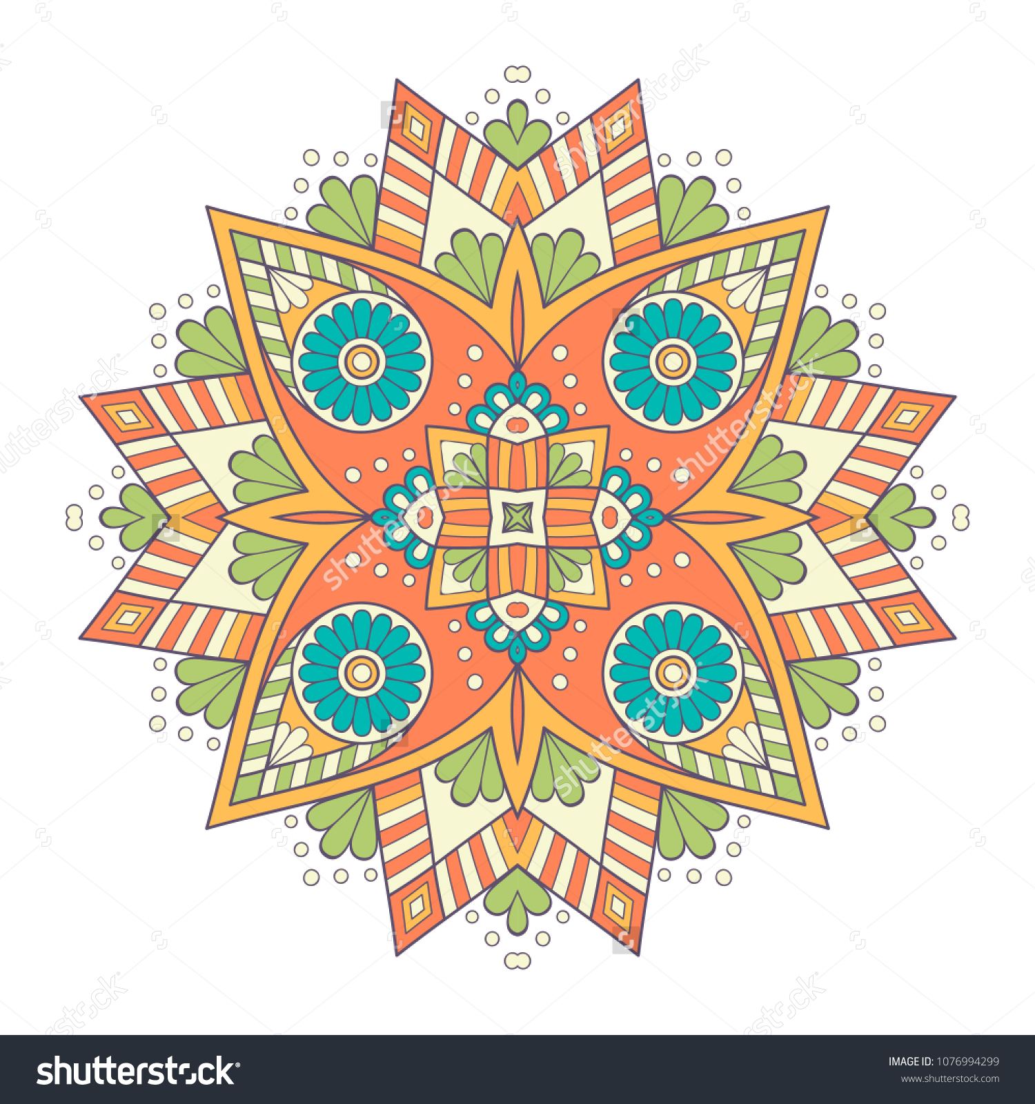 Vector Indian Mandala Stock Vector Royalty Free