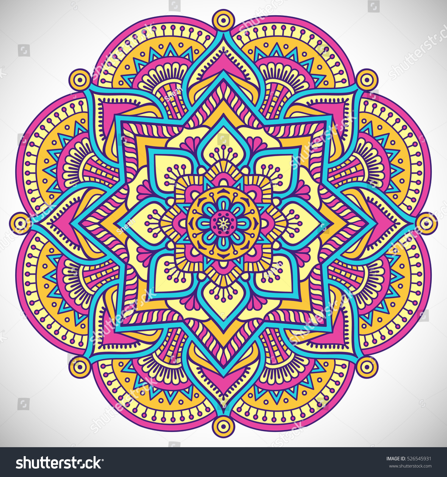 Download Vector Indian Mandala - 526545931 : Shutterstock