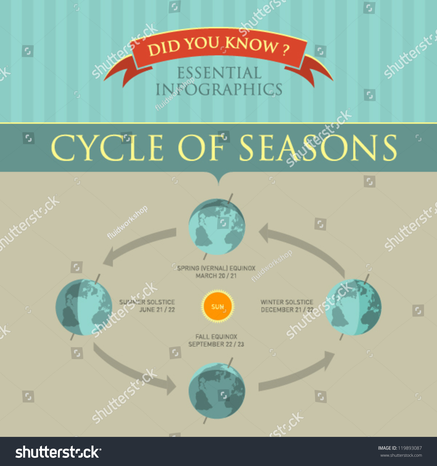 Vector Infographic - Cycle Of Seasons - 119893087 : Shutterstock