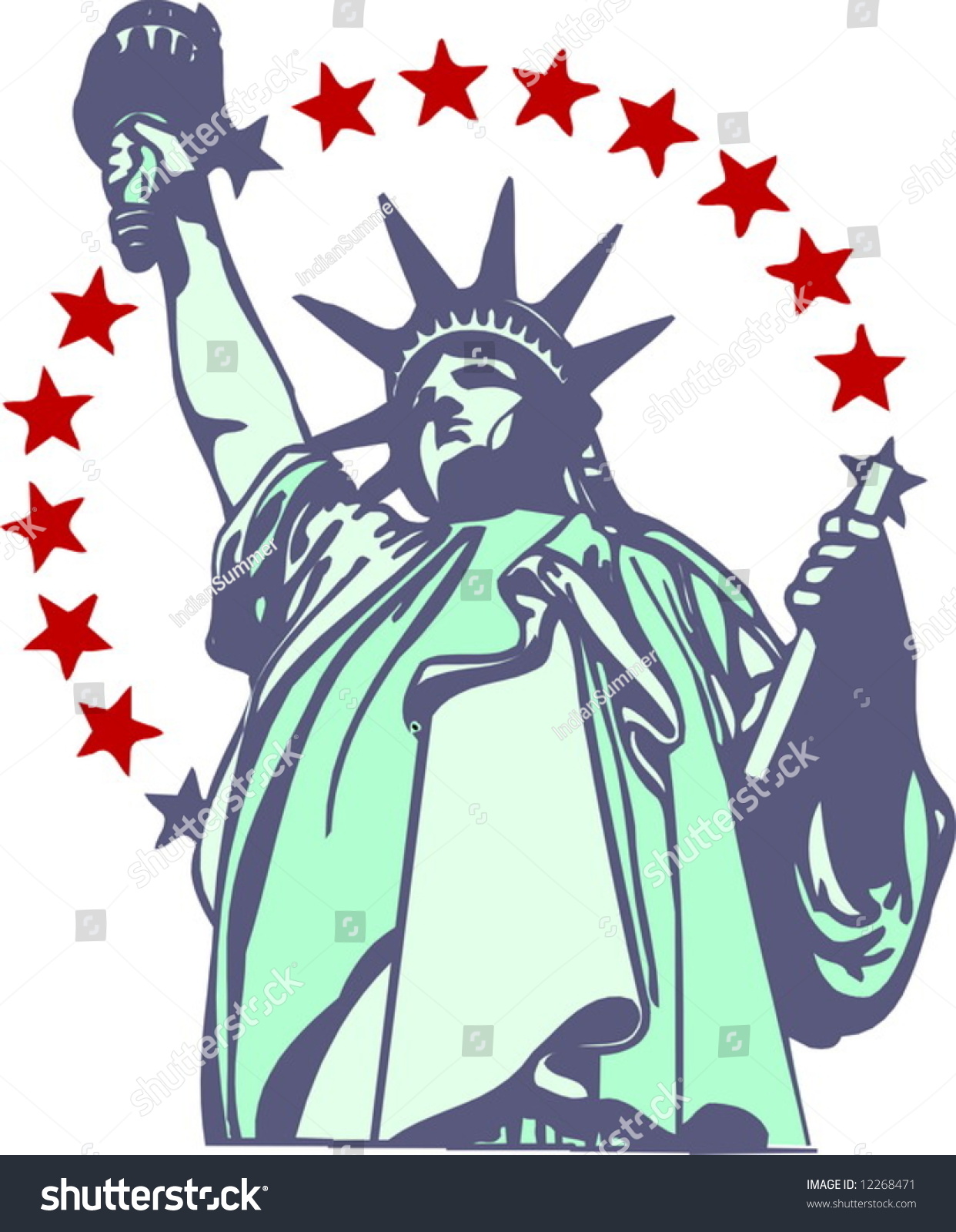 Vector Liberty Statue Stock Vector 12268471 - Shutterstock