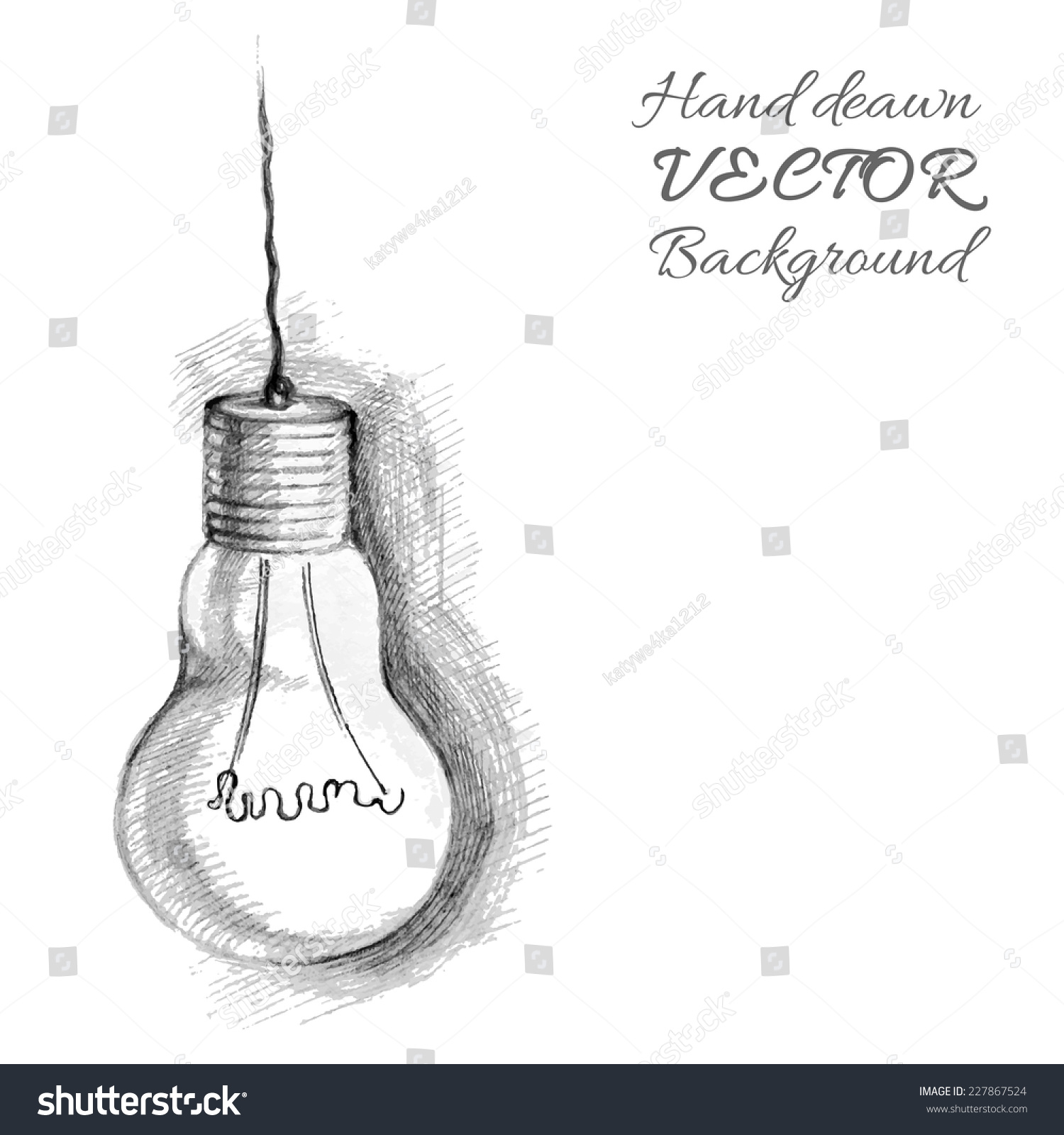 Vector Light Bulb Hand Drawn Pencil Sketch Shutterstock