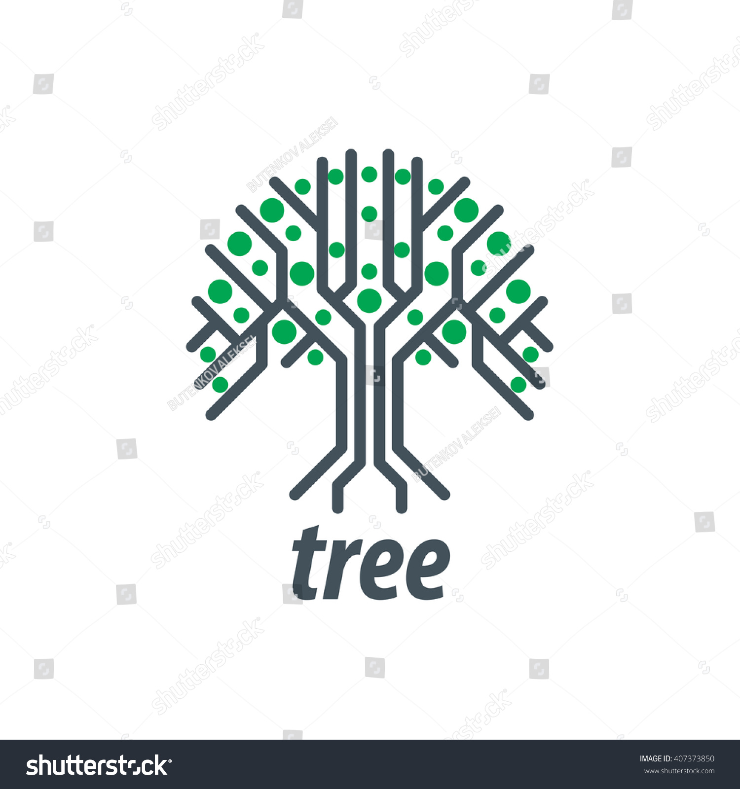 Vector Logo Tree - 407373850 : Shutterstock