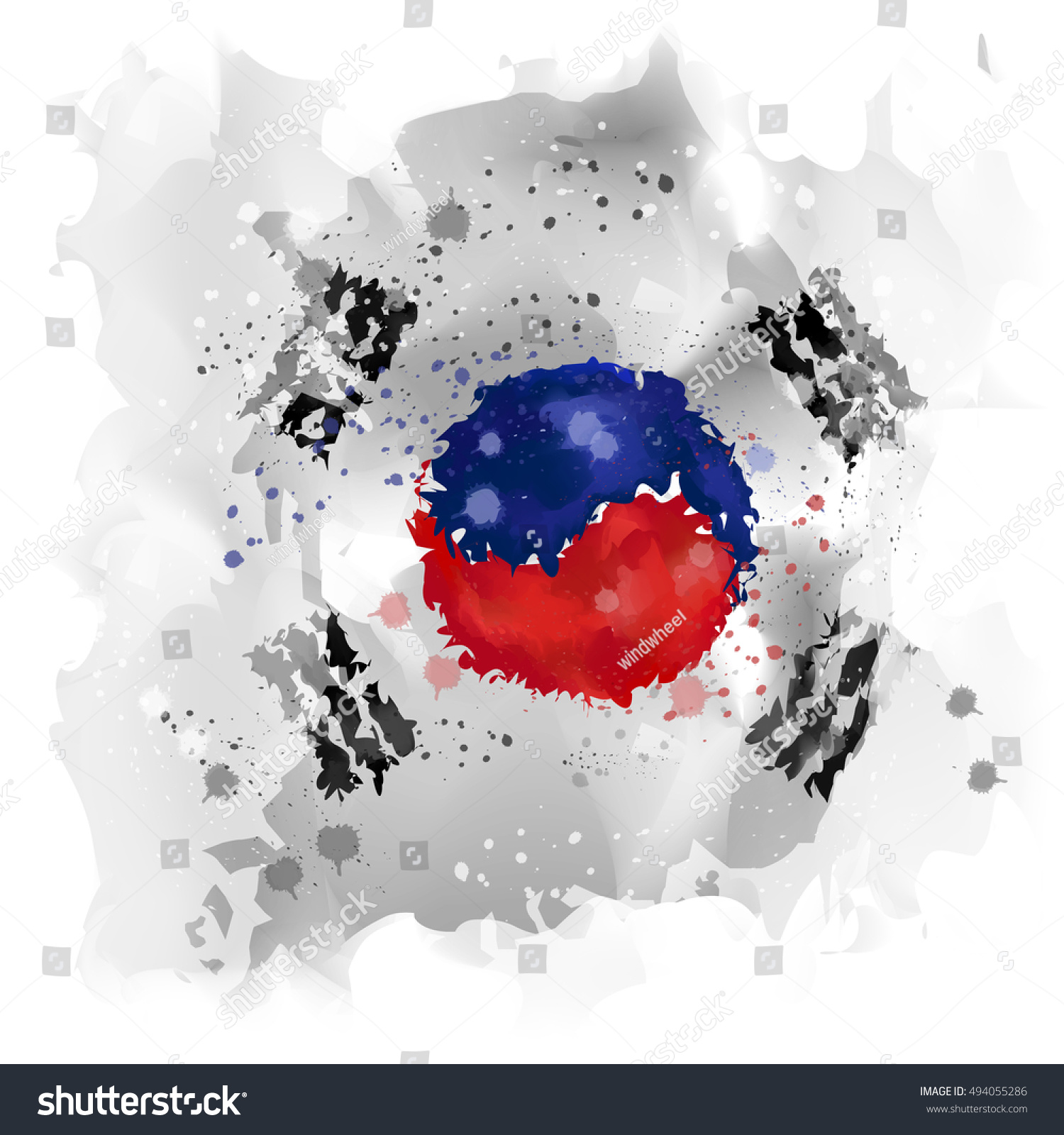 Vector Map Of Korea Watercolor Paint Shutterstock