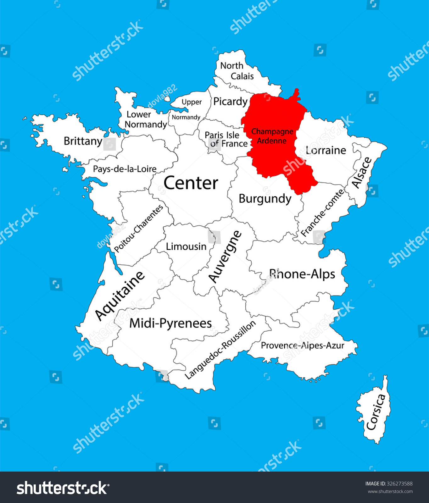 Vector Map Of State Champagne Ardenne Location On France France