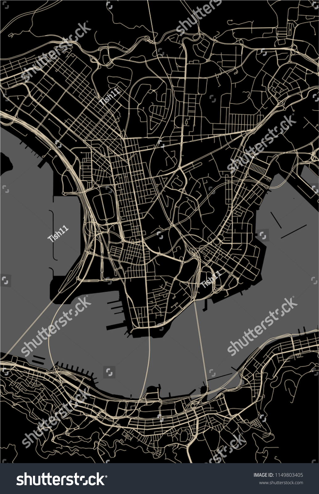 Vector Map City Hong Kong Special Vector De Stock Libre De Regal As