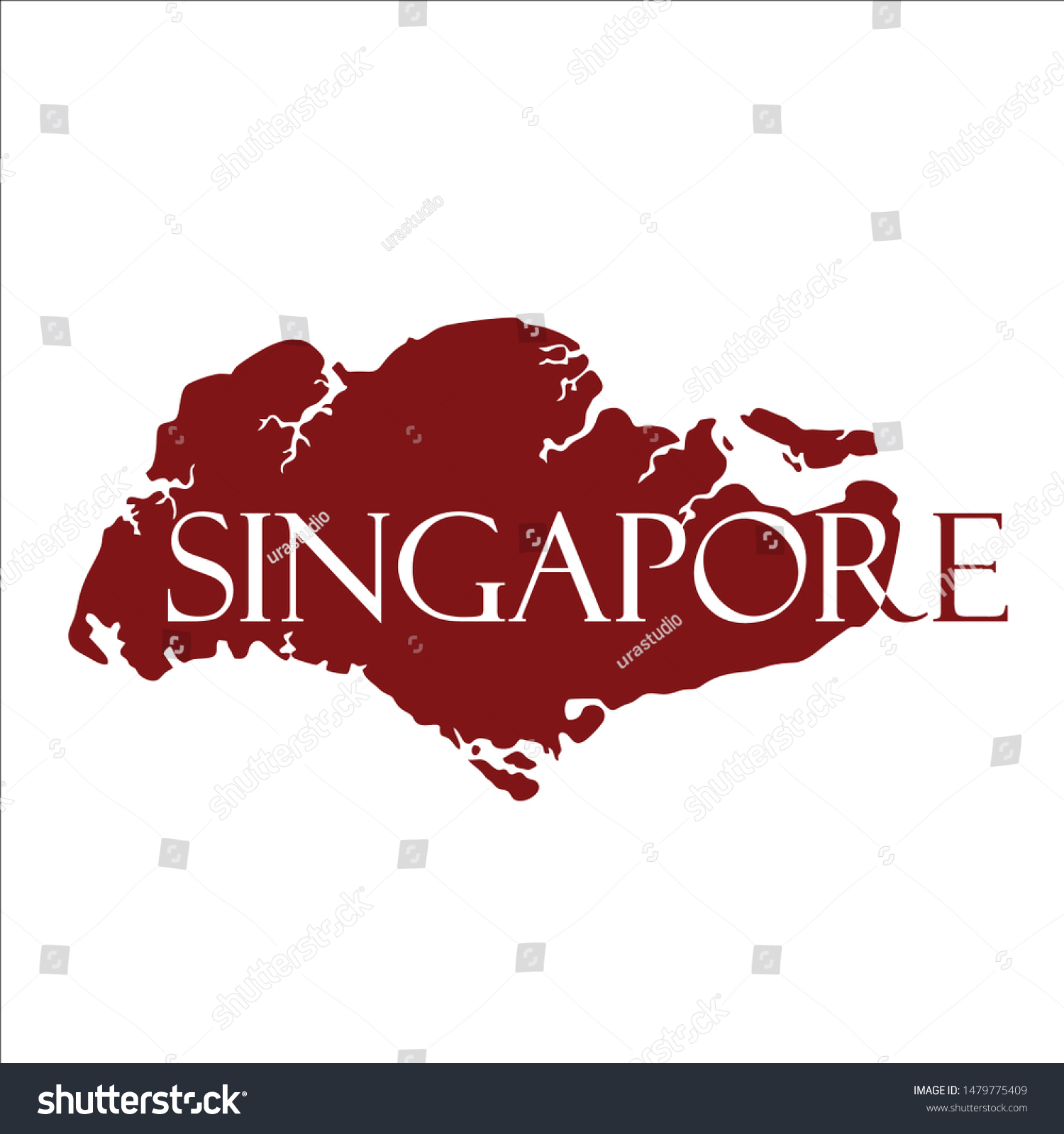 Vector Maps Singapore Logo Stock Vector Royalty Free 1479775409