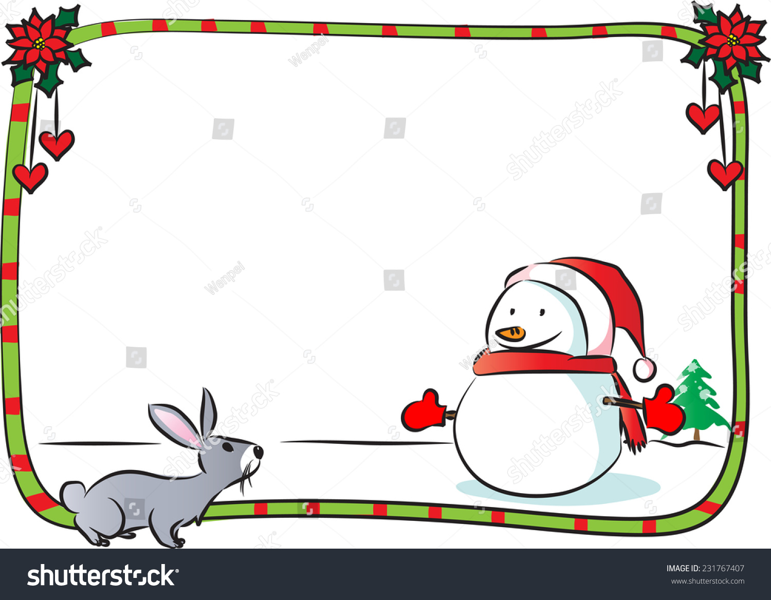 vector merry Christmas card border frame vector merry Christmas card border frame