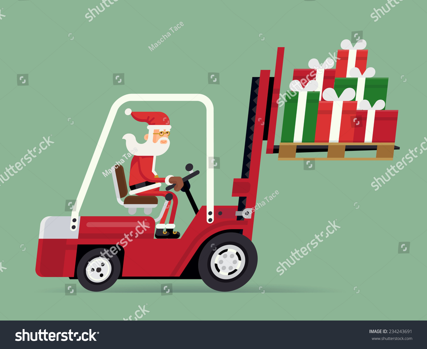 Vector Modern Creative Concept Design On Christmas Gifts Delivery And 