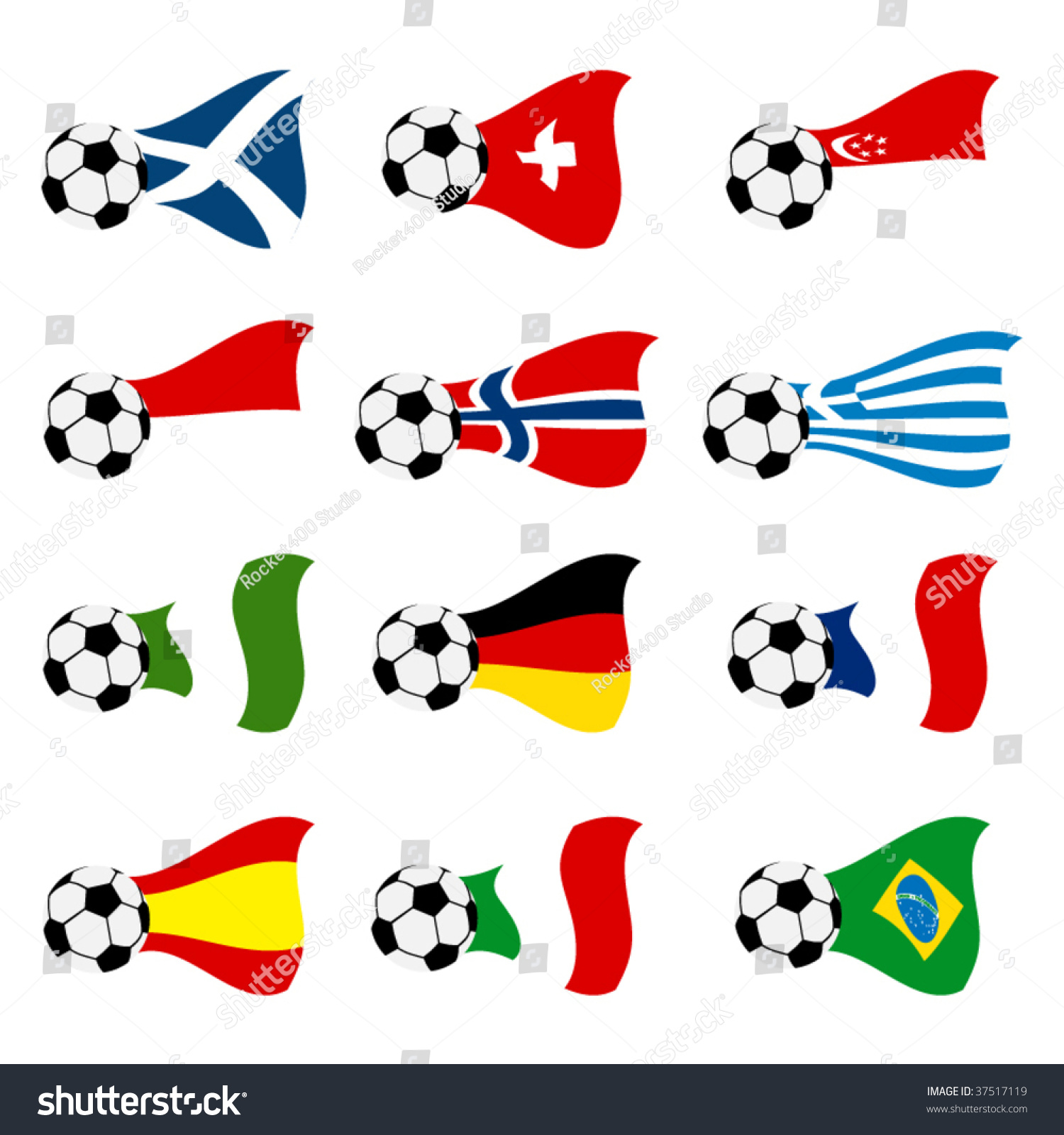 Vector National Soccer Flags 37517119 Shutterstock