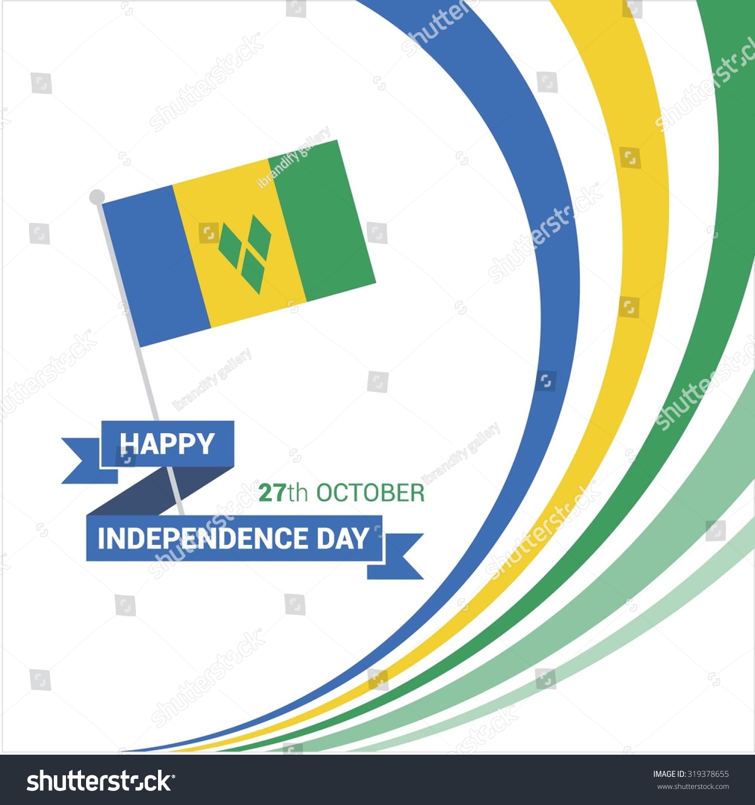 Vector 27 October Saint Vincent And The Grenadines Independence Day