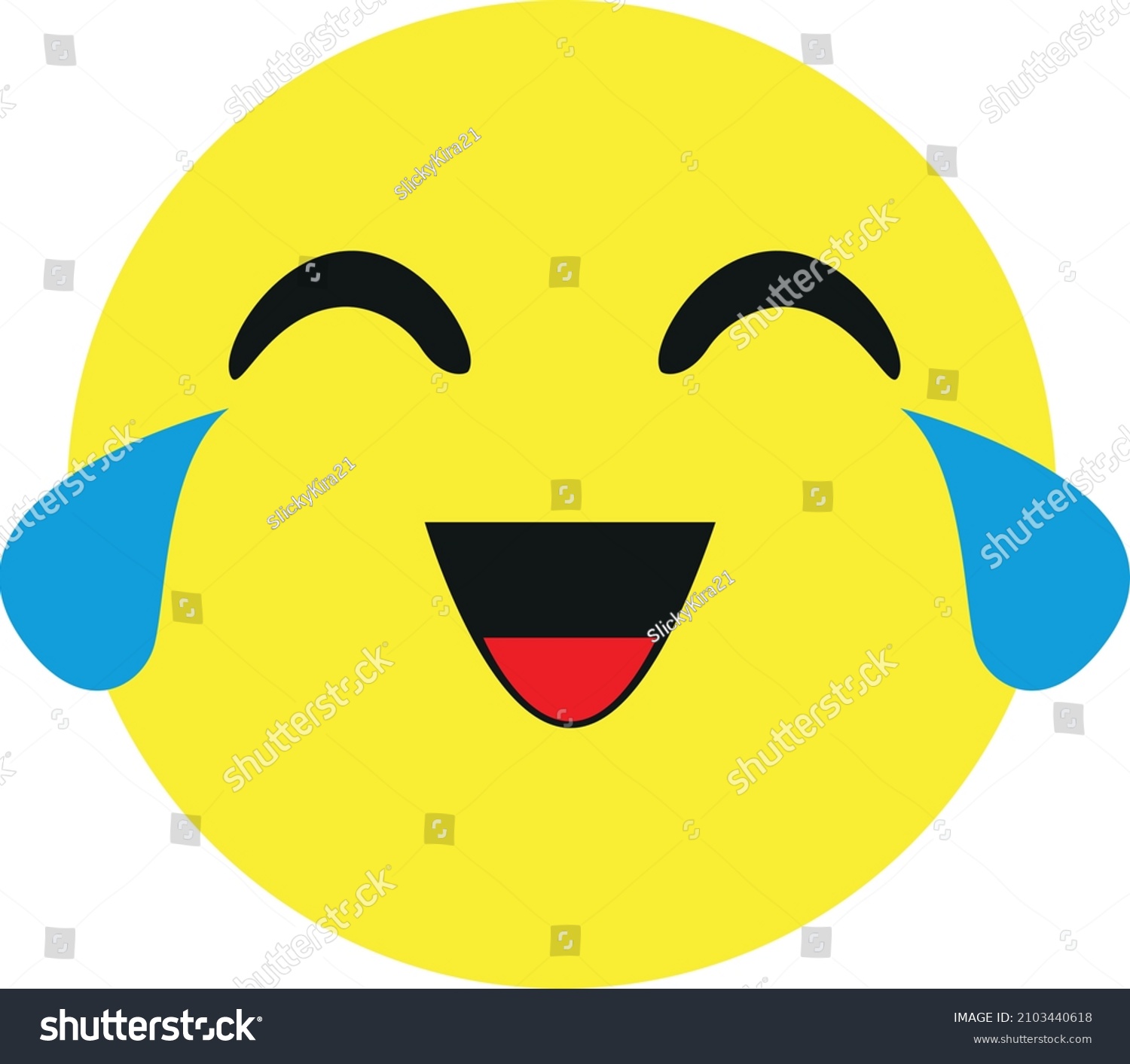 Vector Laughing Out Loud Emoji Stock Vector Royalty Free 2103440618