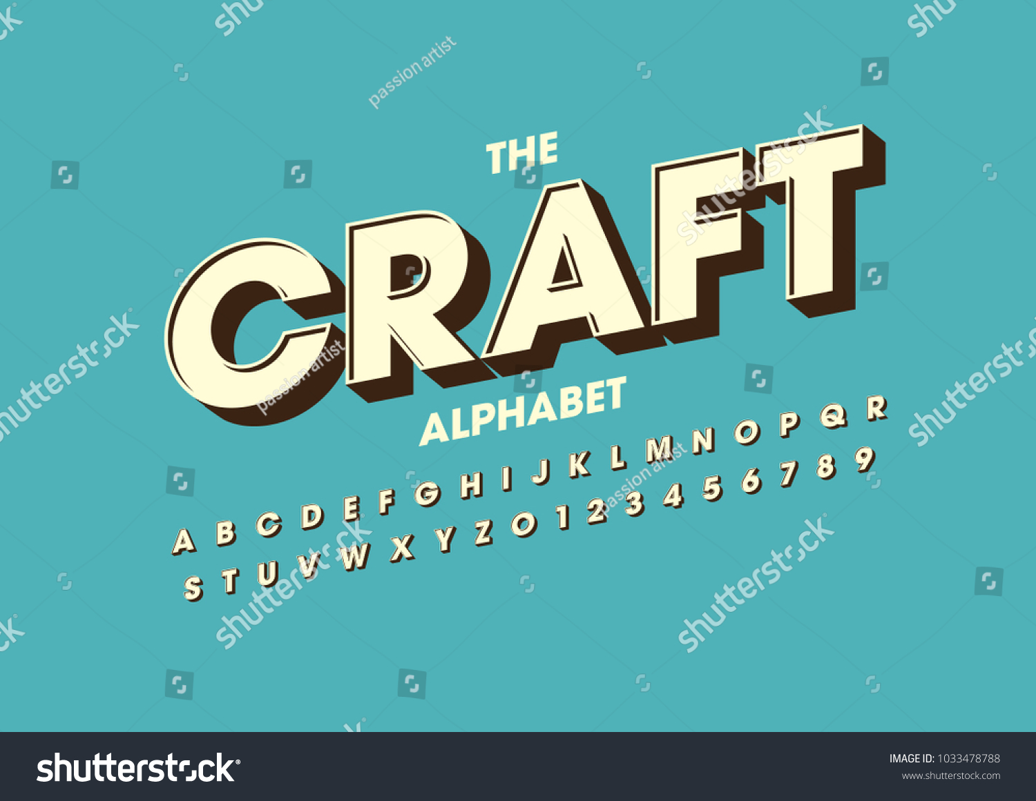 Vector Stylized Bold Font Alphabet Stock Vector Royalty Free