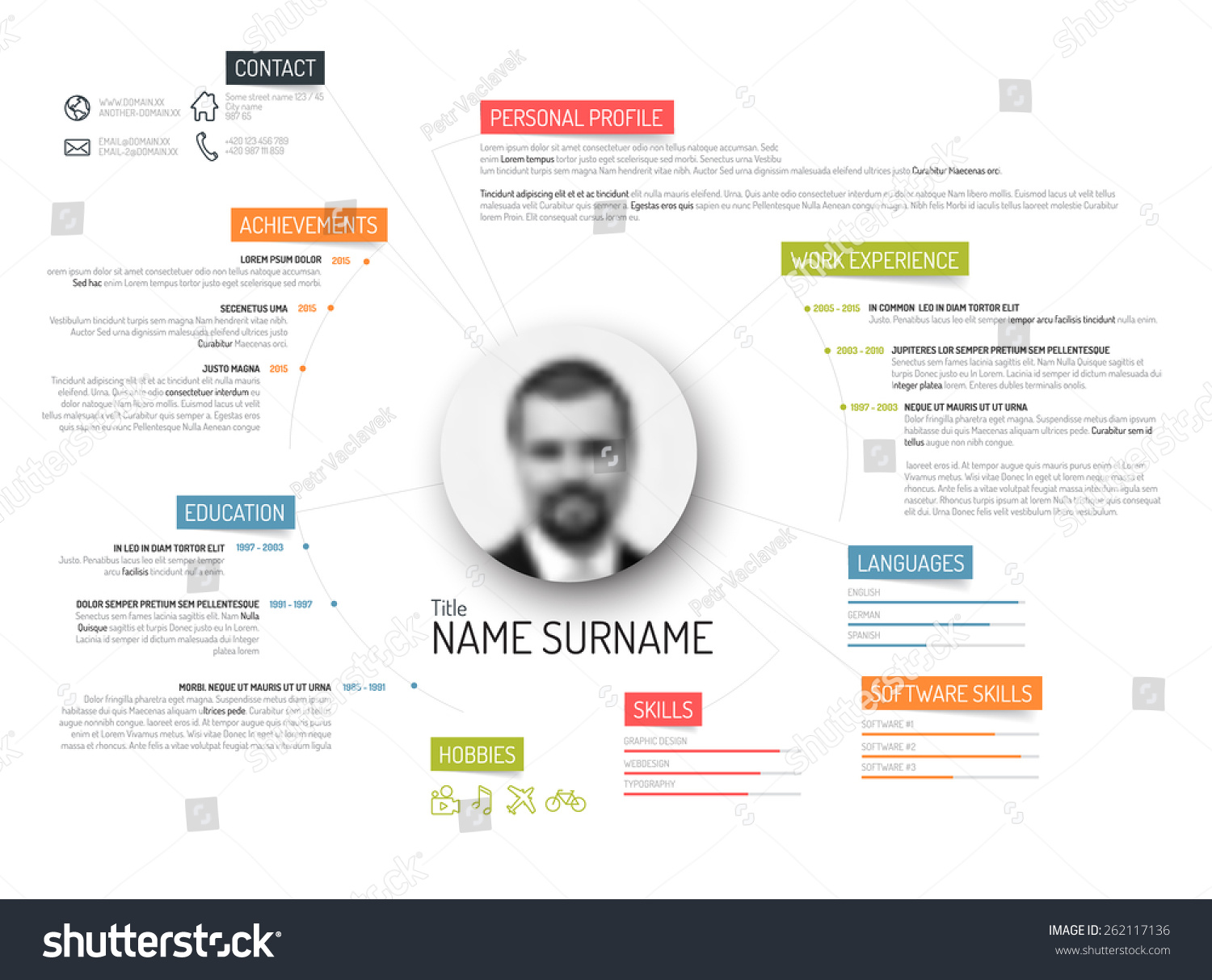 Vector Original Minimalist Cv Resume Template Creative Vector Original Minimalist Cv Resume Template Creative