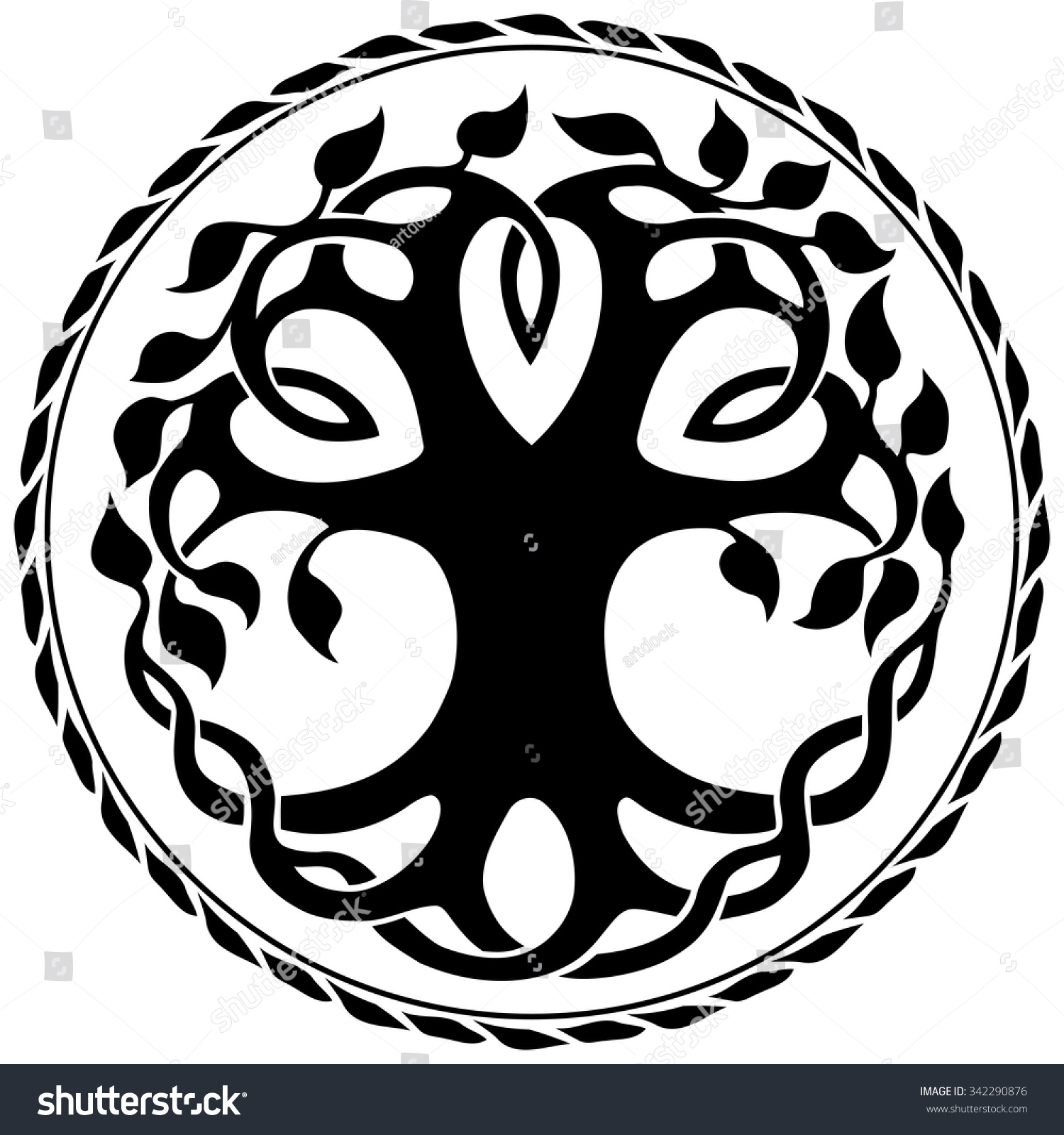 Vector Ornament Decorative Celtic Tree Of Life 342290876 Shutterstock 7066