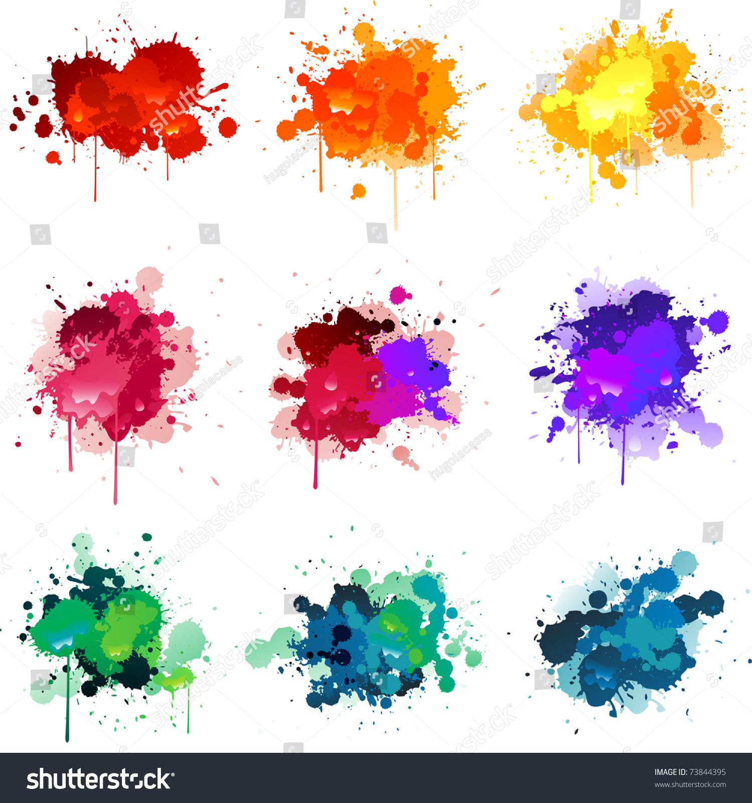 Vector Paint Splat Stock Vector 73844395 - Shutterstock