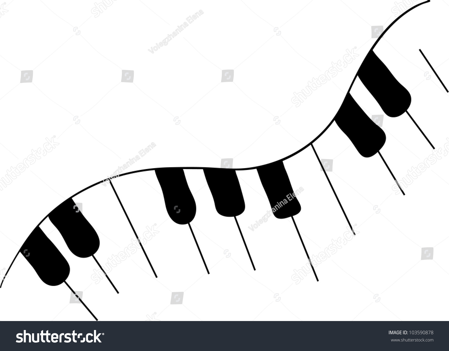 Vector Piano Keys Is Isolated On A White Background - 103590878