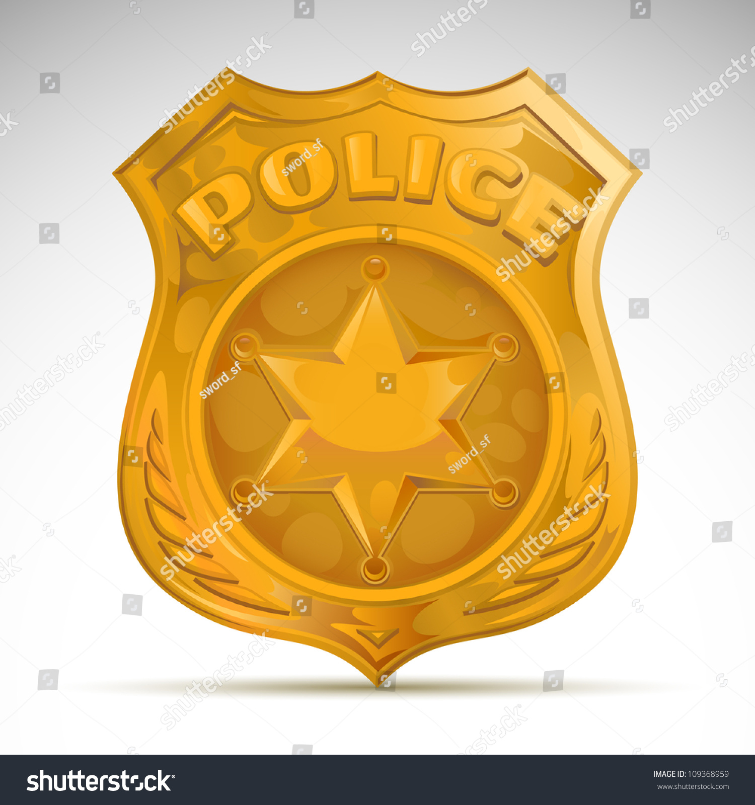 Vector Police Badge Stock Vector 109368959 - Shutterstock