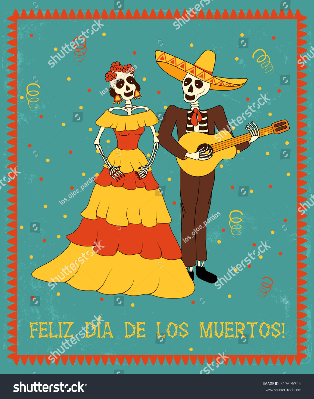 vector-poster-traditional-mexican-style-spanish-stock-vector-317696324