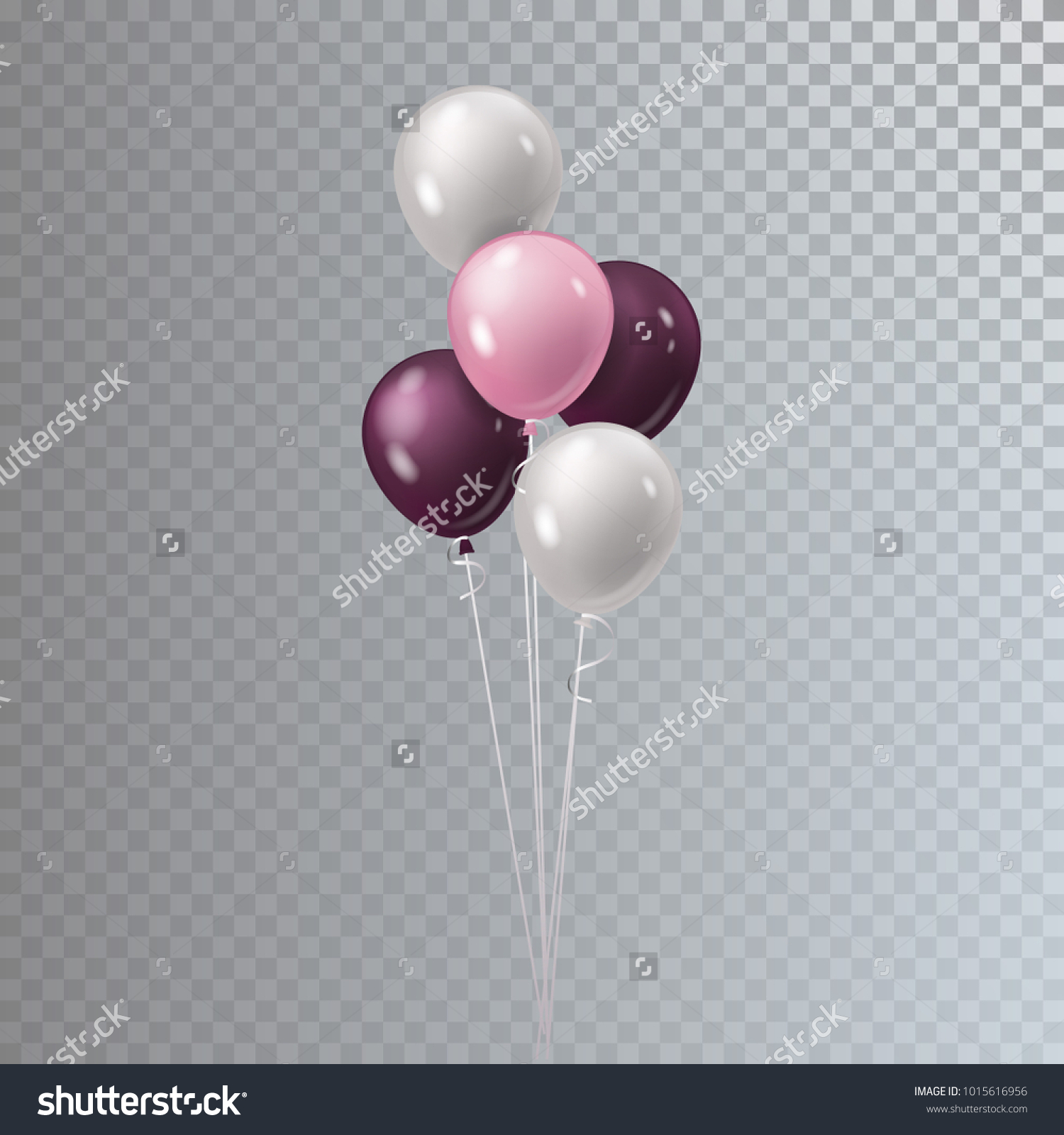 Globos De Helio Vectoriales Realistas Aislados Vector De Stock Libre