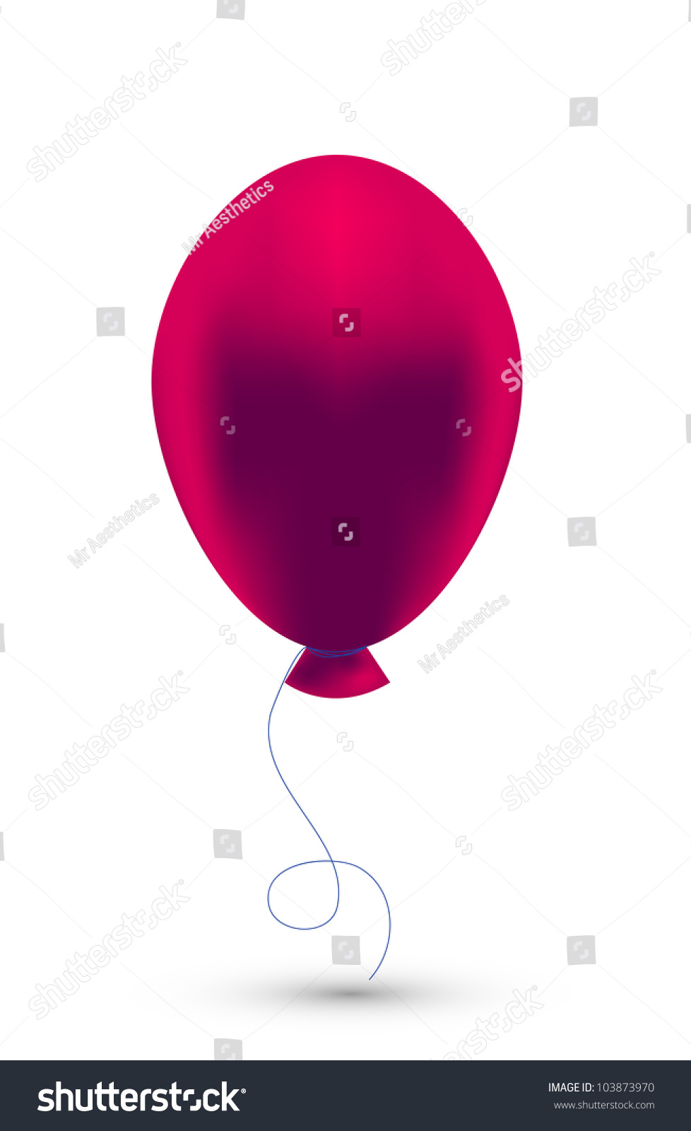 Vector Red Balloon Isolated On White. Eps10 - 103873970 : Shutterstock