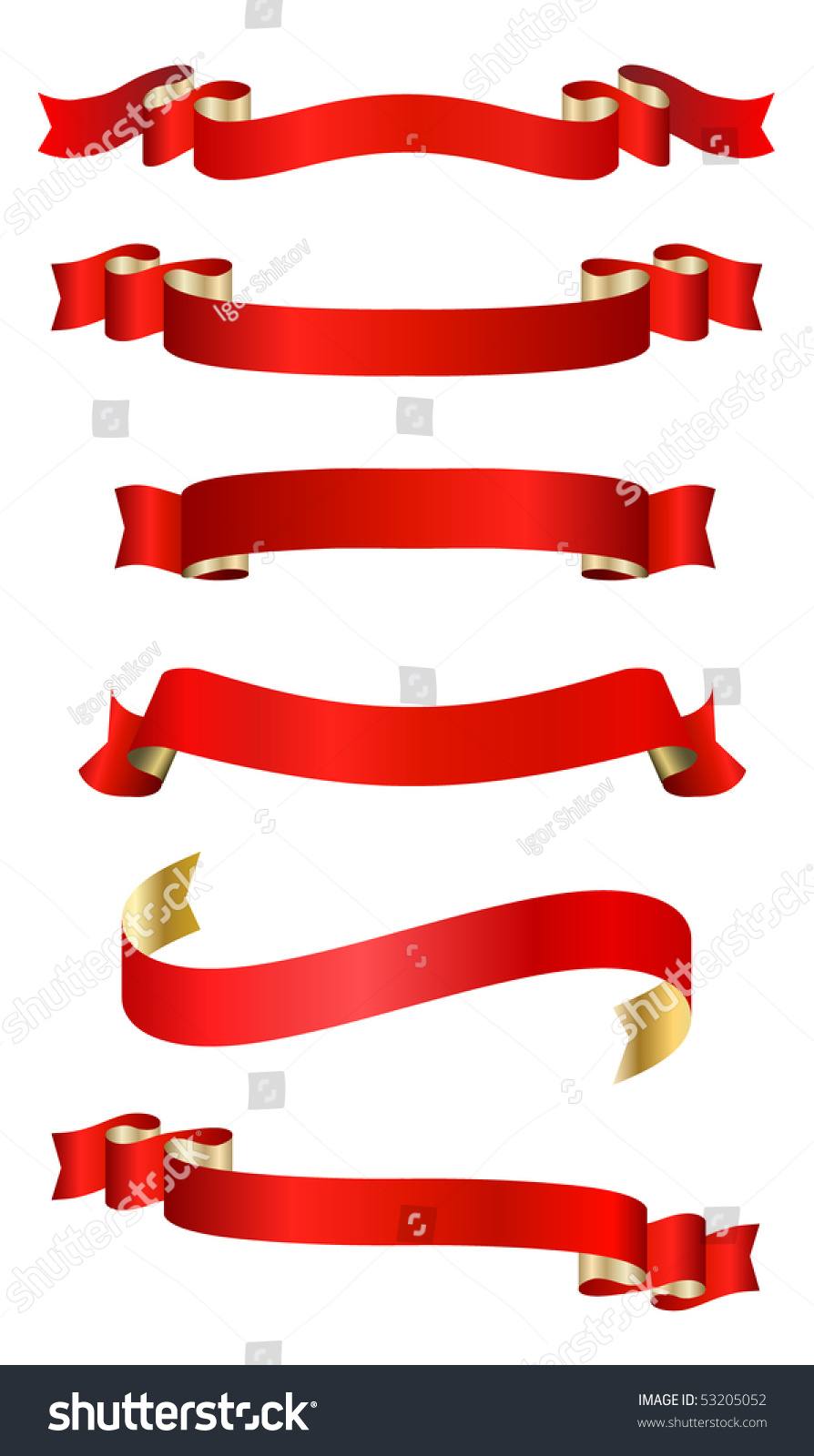 Vector Red Banners Set - 53205052 : Shutterstock