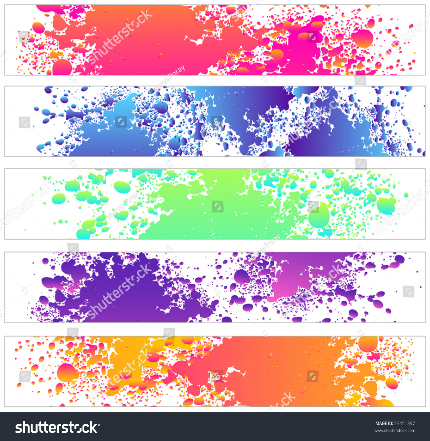 Vector Retro Colorful Banners - 23451397 : Shutterstock