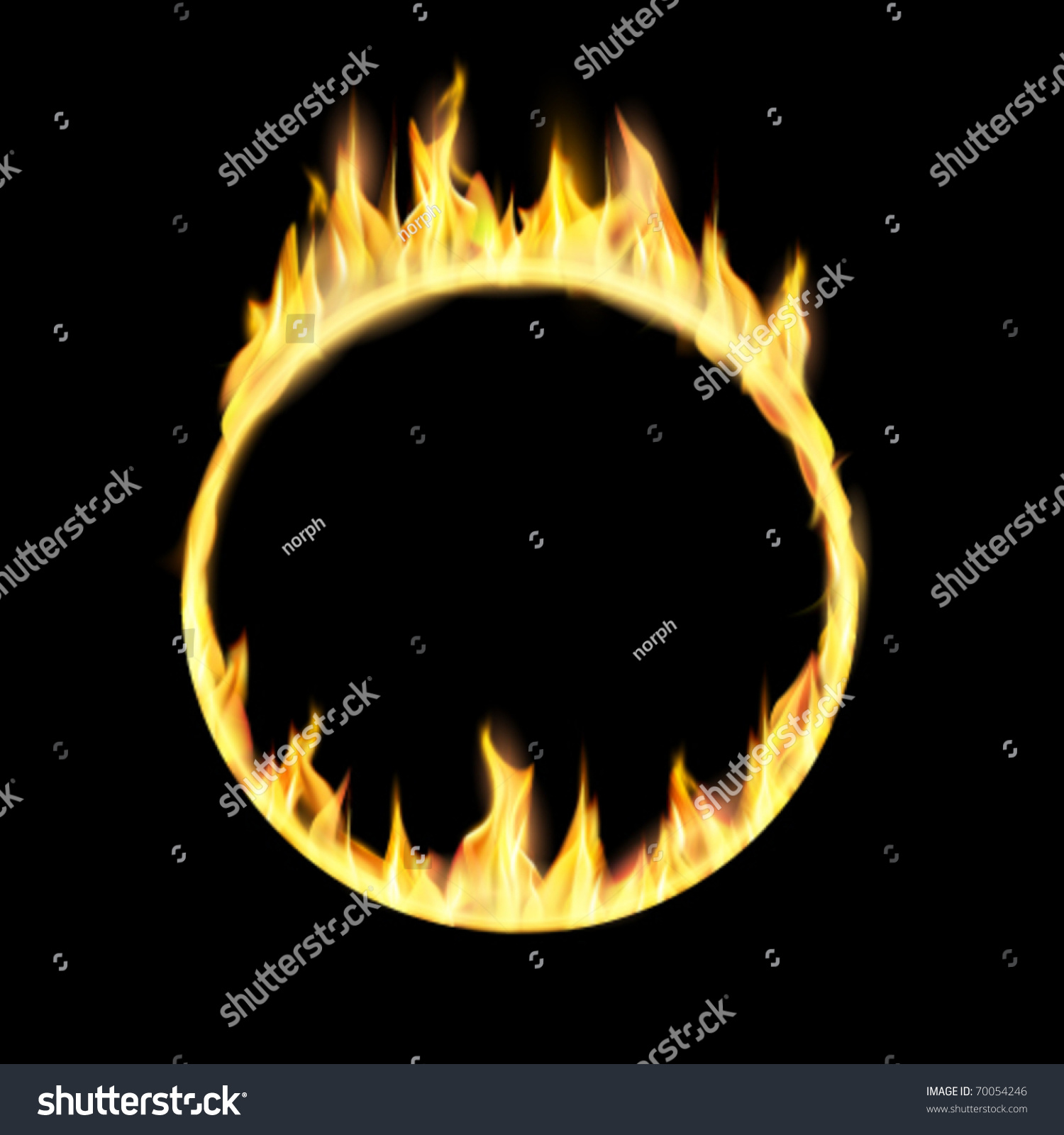 Vector Ring Of Fire Illustration - 70054246 : Shutterstock