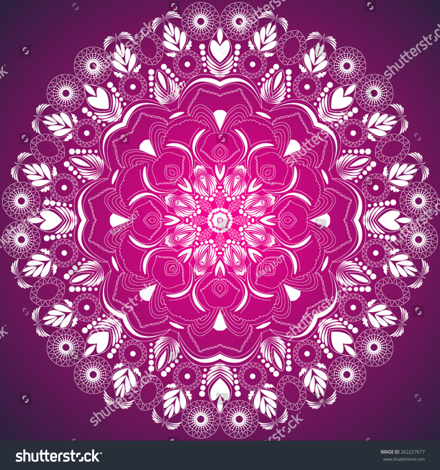 Vector Rosettes Pattern, Decorative Elements 262227677 Shutterstock