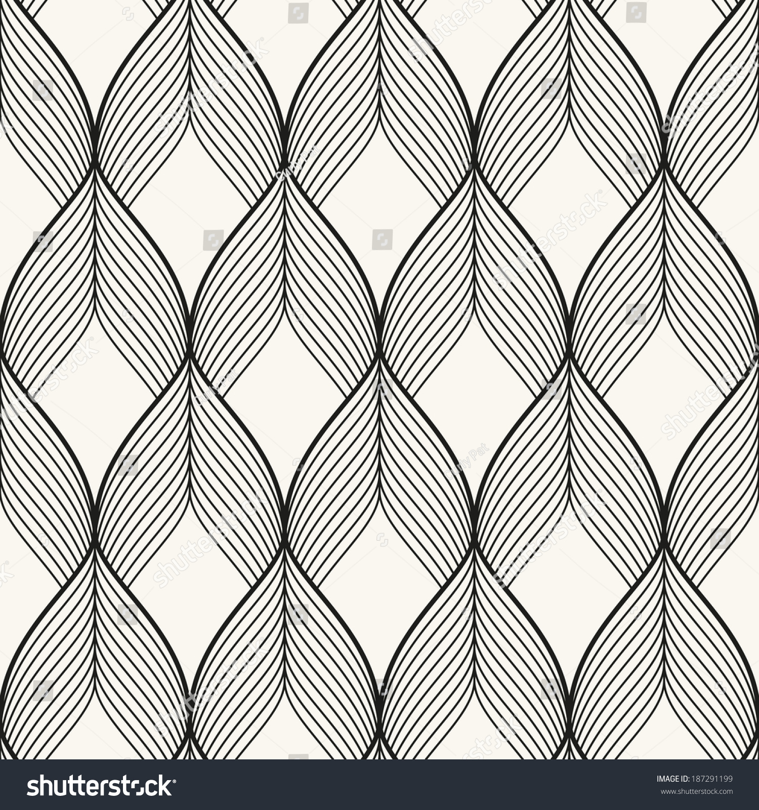 Vector Seamless Pattern. Abstract Stylish Background. Striped Smooth 