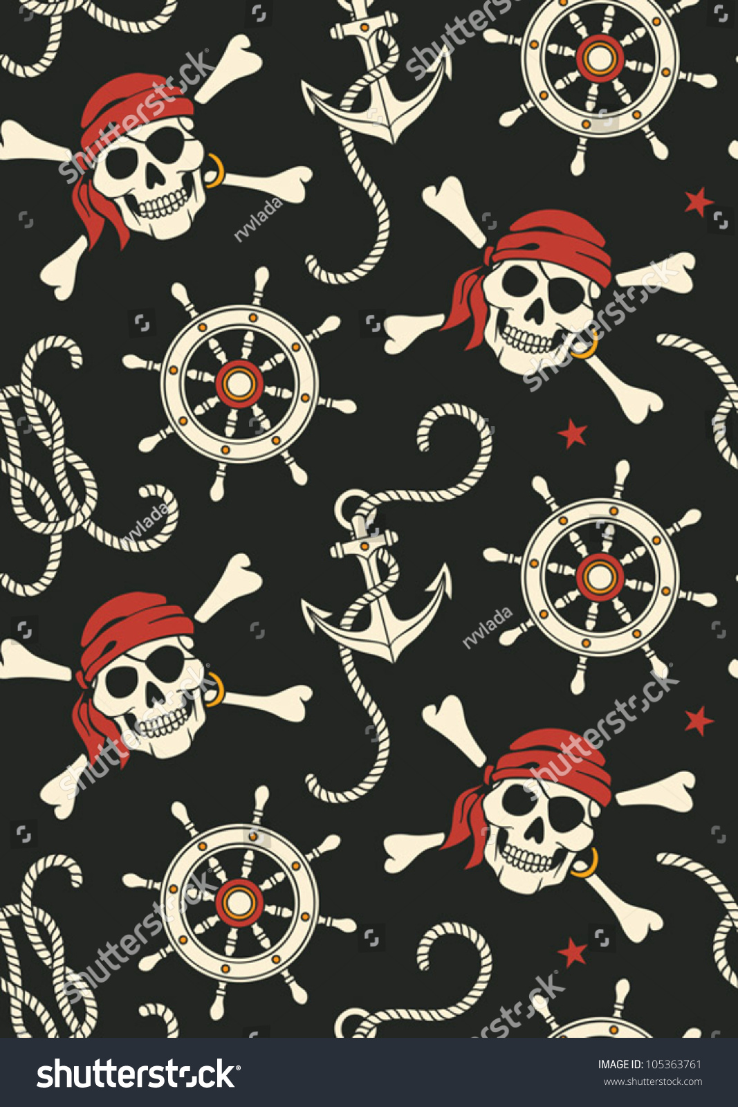 Vector Seamless With Pirates Shutterstock