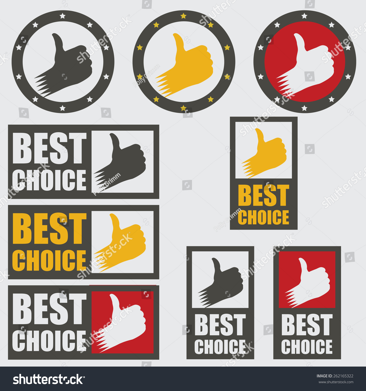 Vector Set Of Best Choice Icons - 262165322 : Shutterstock