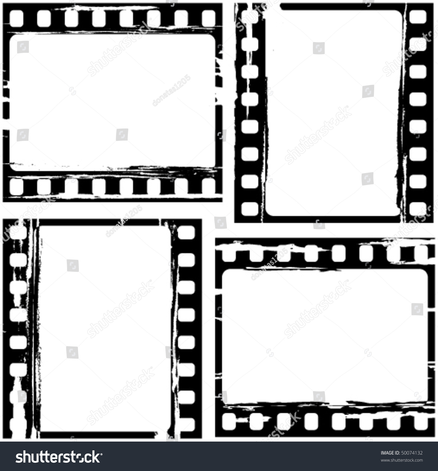 Vector Set Of Grunge Film Frame Samples - 50074132 : Shutterstock