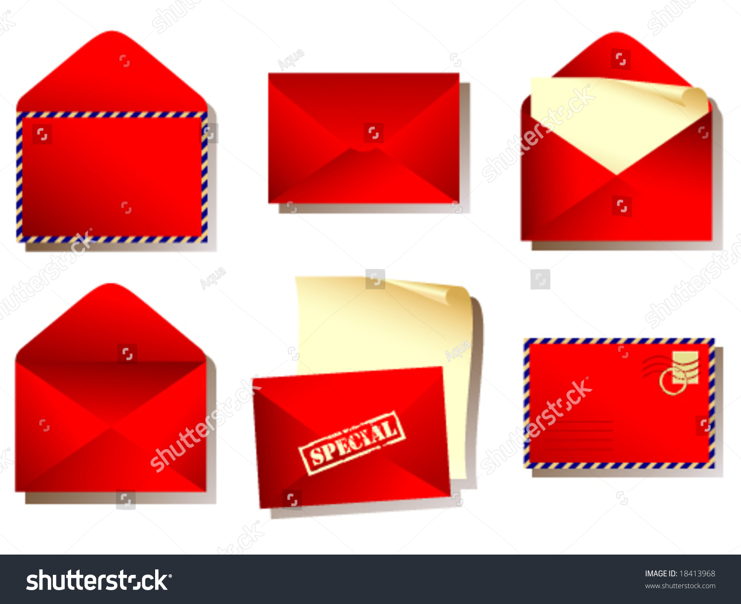 Vector Set Of Red Envelopes - 18413968 : Shutterstock