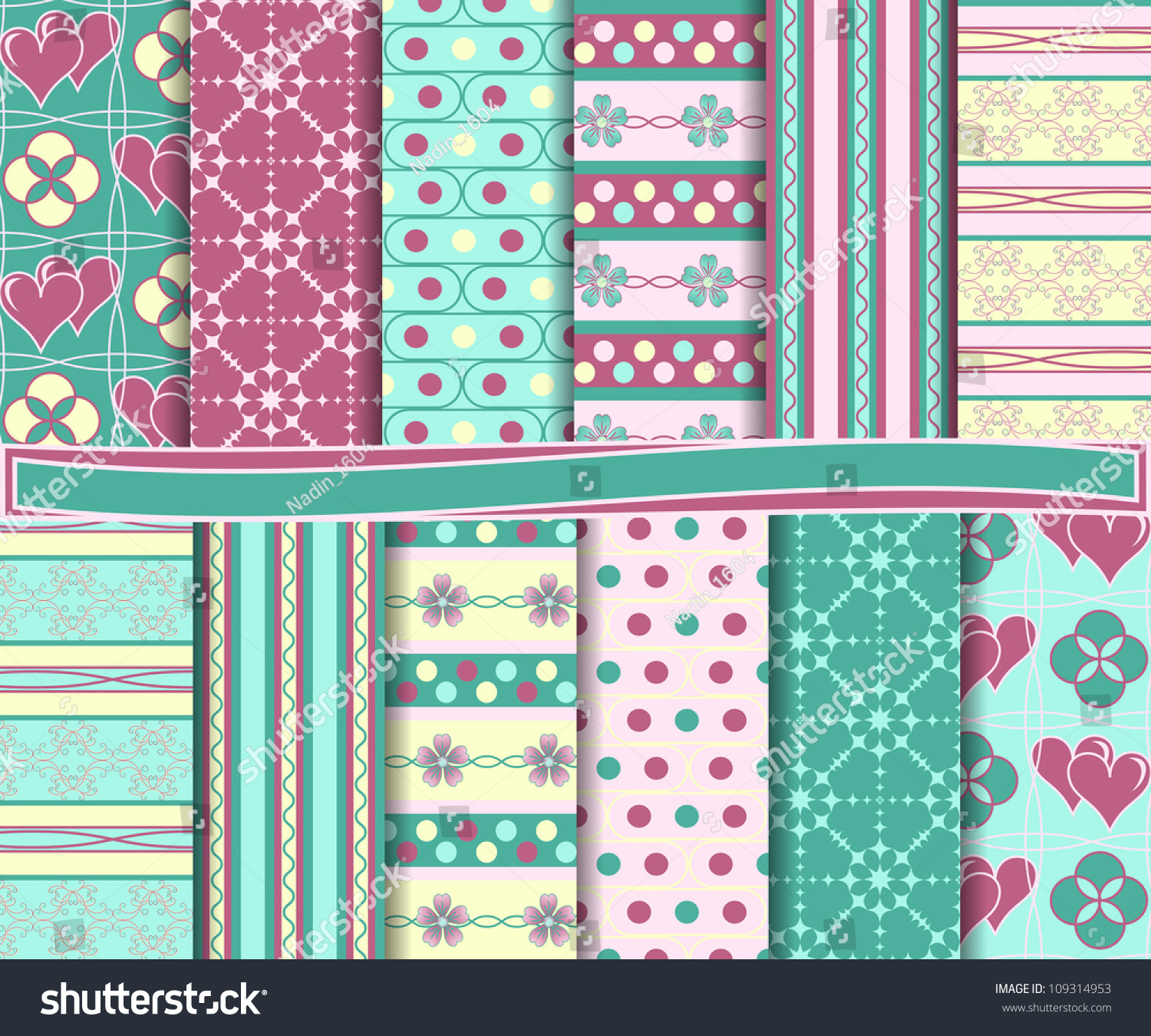 Vector Set Of Scrapbook Paper - 109314953 : Shutterstock