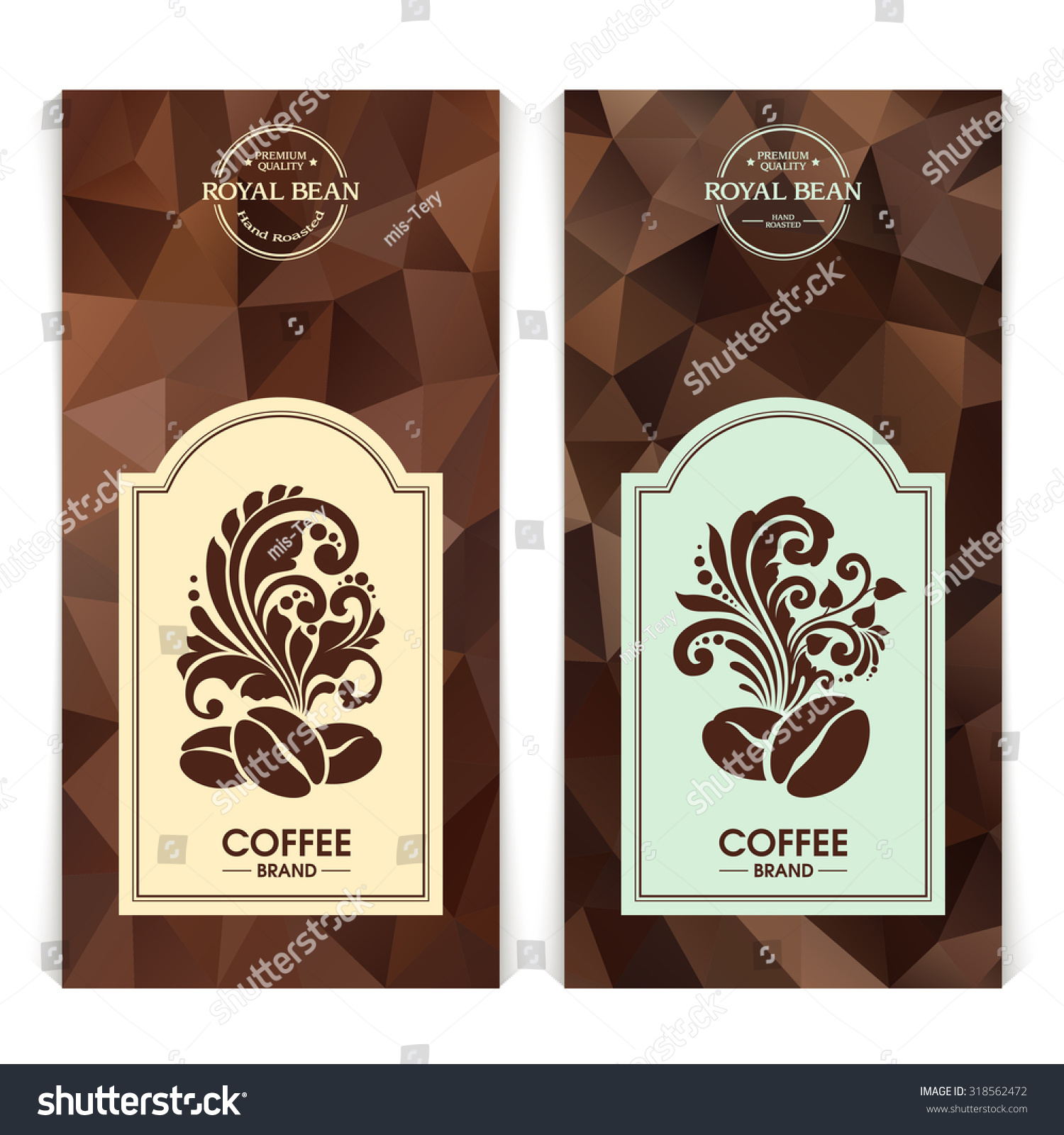 Vector Set Of Templates Packaging Coffee Label Banner Poster Identity Branding Abstract Coffee Label Design Template