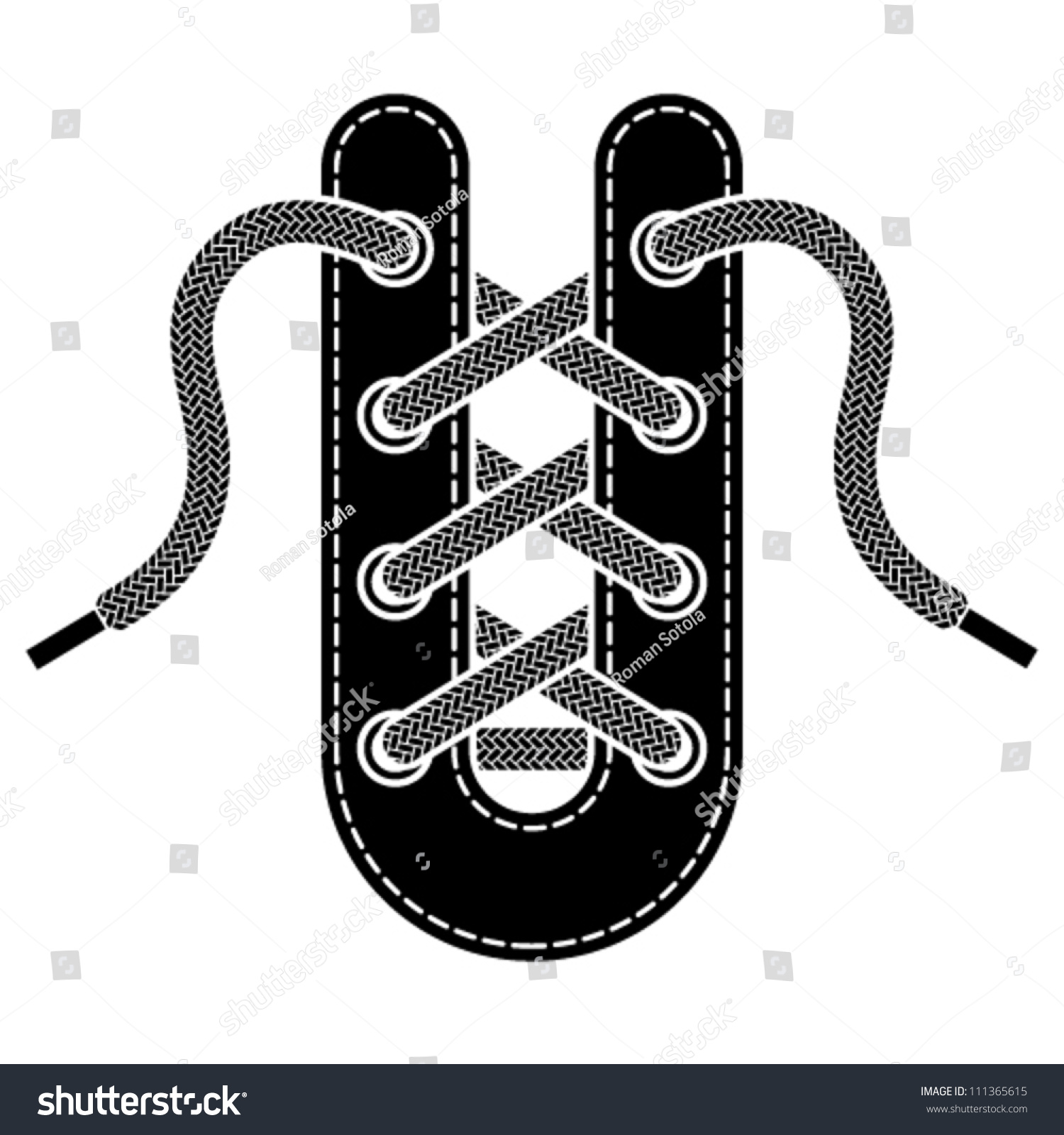 Vector Shoe Lace Symbol - 111365615 : Shutterstock