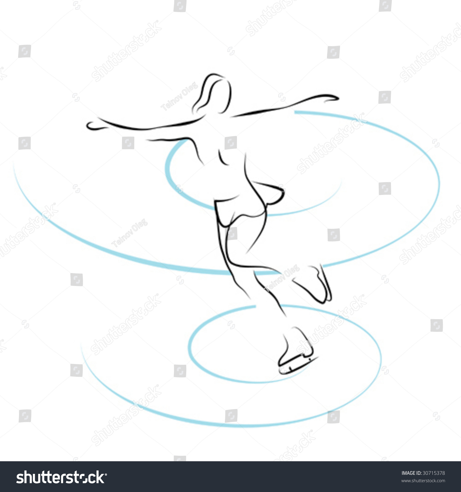 figure skating sketch