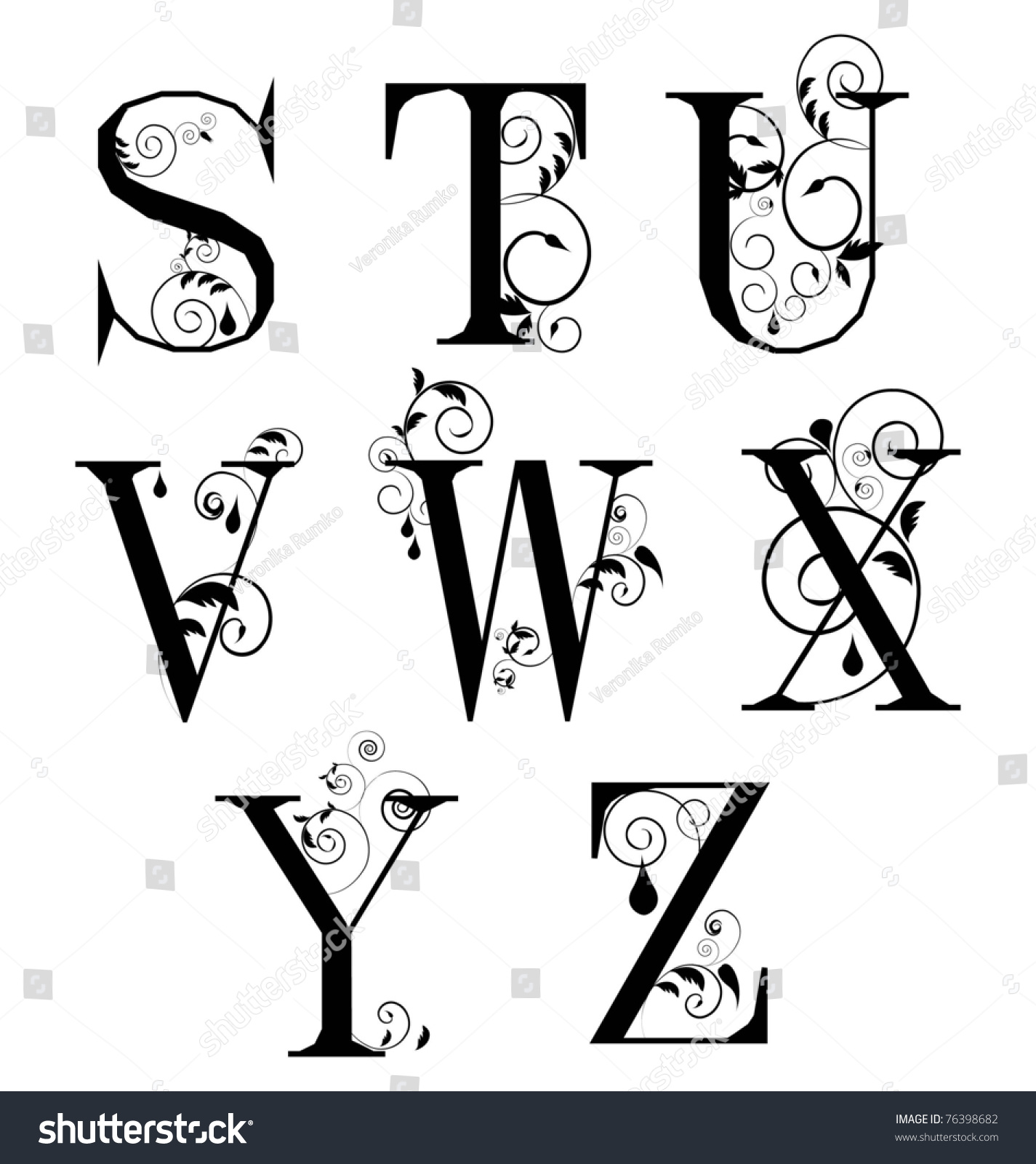 Vector Sketch Letters - 76398682 : Shutterstock