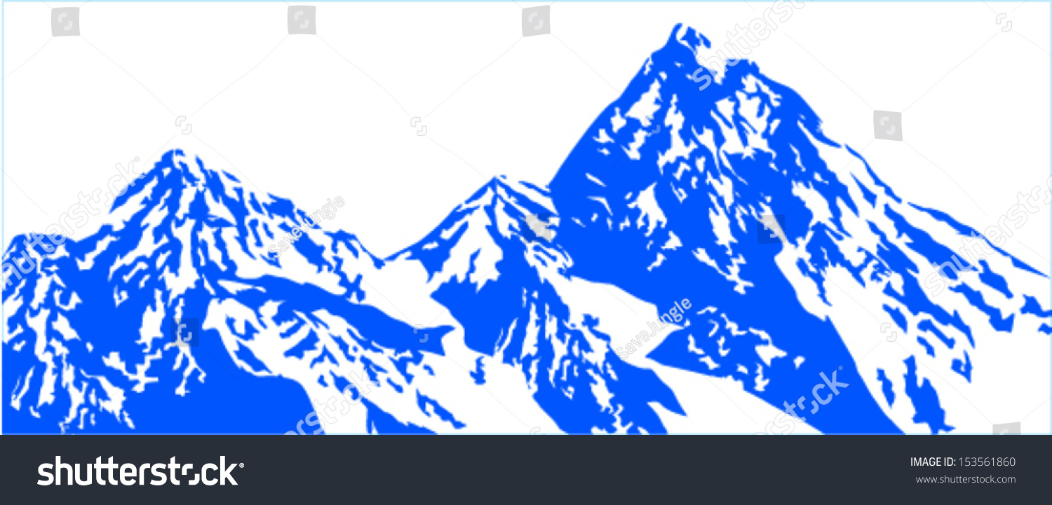 snow capped mountains clipart - photo #34