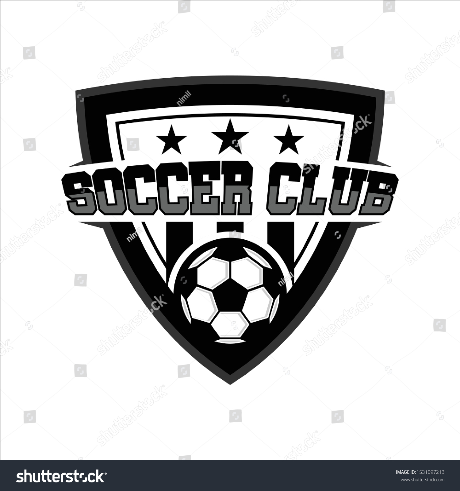 Vector Soccer Ball Logo Style Illustration Stock Vector Royalty Free