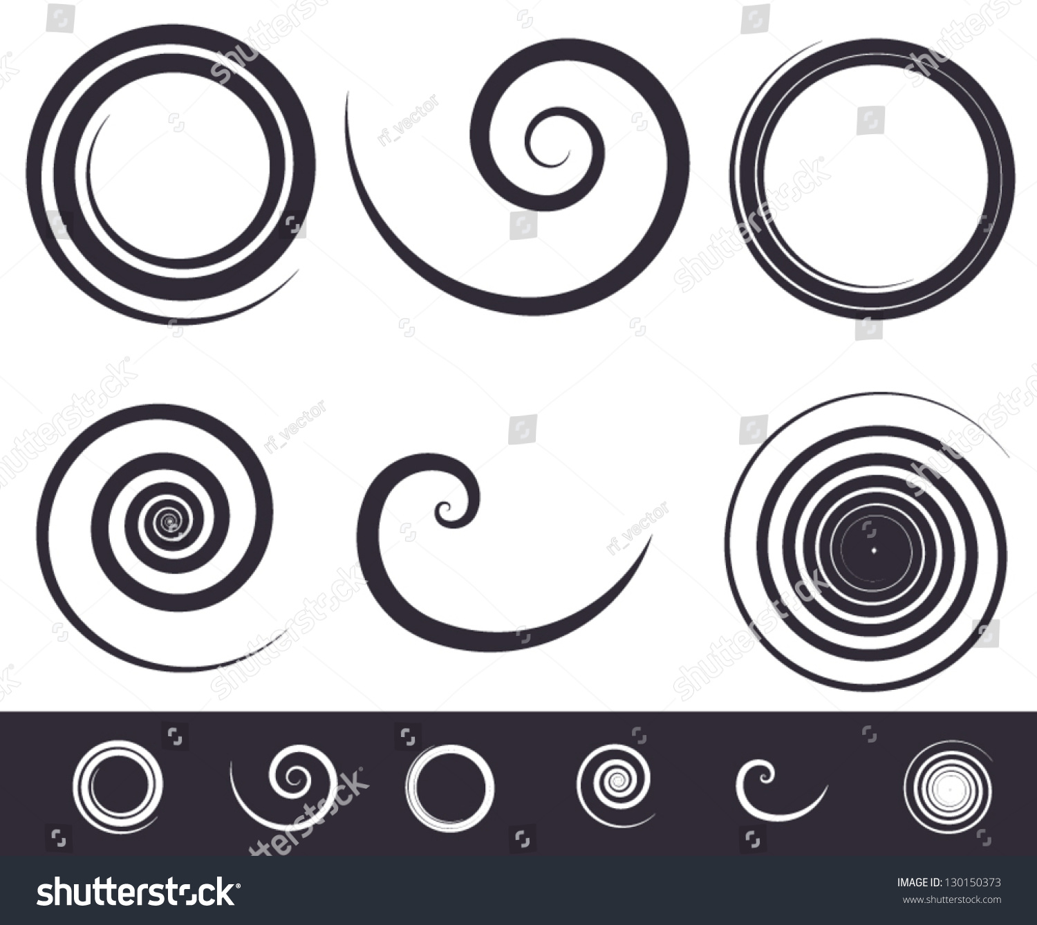 Vector " Spiral " Set - 130150373 : Shutterstock